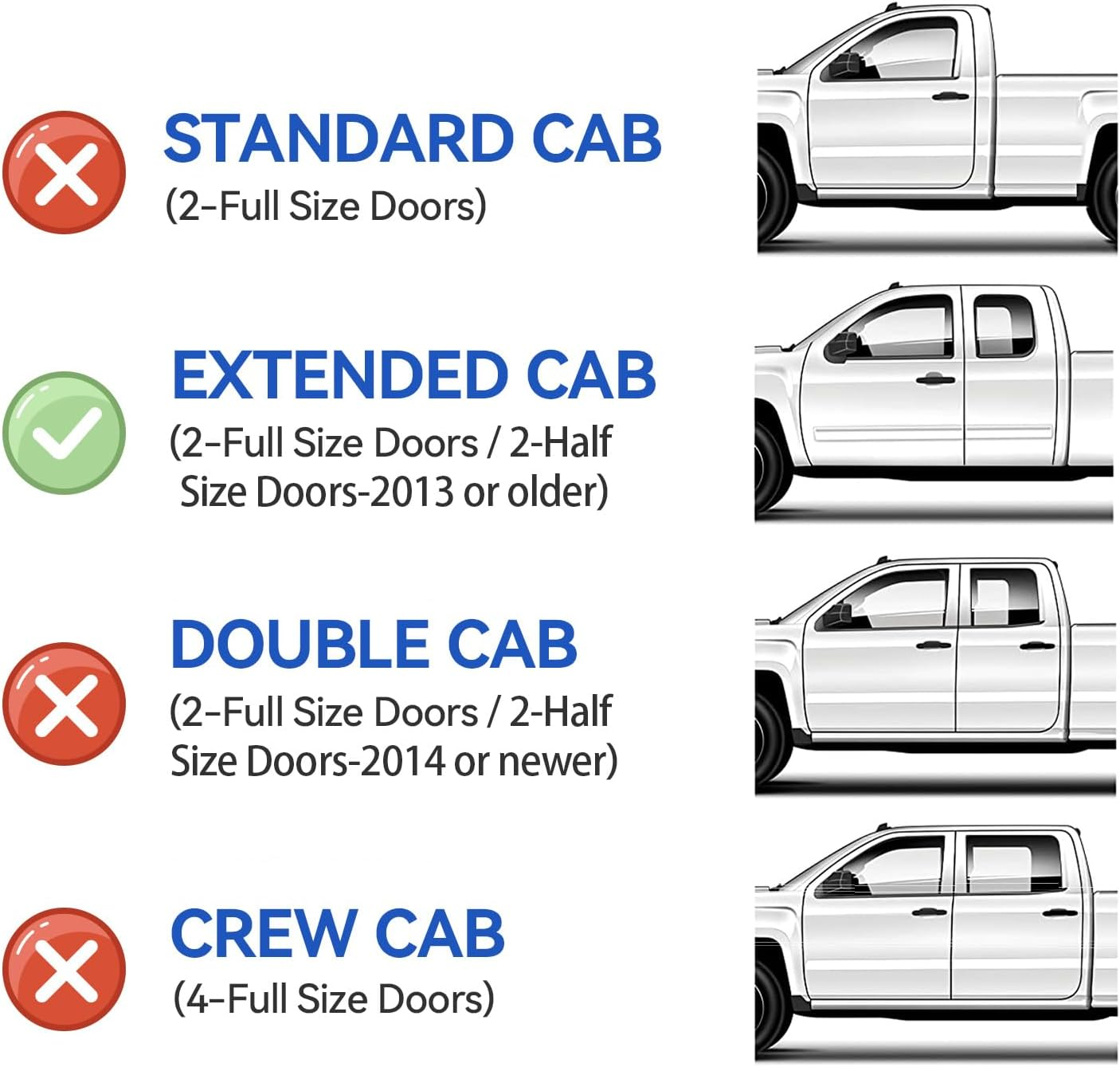 YQAUTEC Window Rain Guards Shield for for 1997-2003 Ford F150, Window Vent Visors Shades Wind Deflectors for 1997-1999 F250 Light Duty, 2004 F-150 Heritage (Super/Extended Cab) image number 1