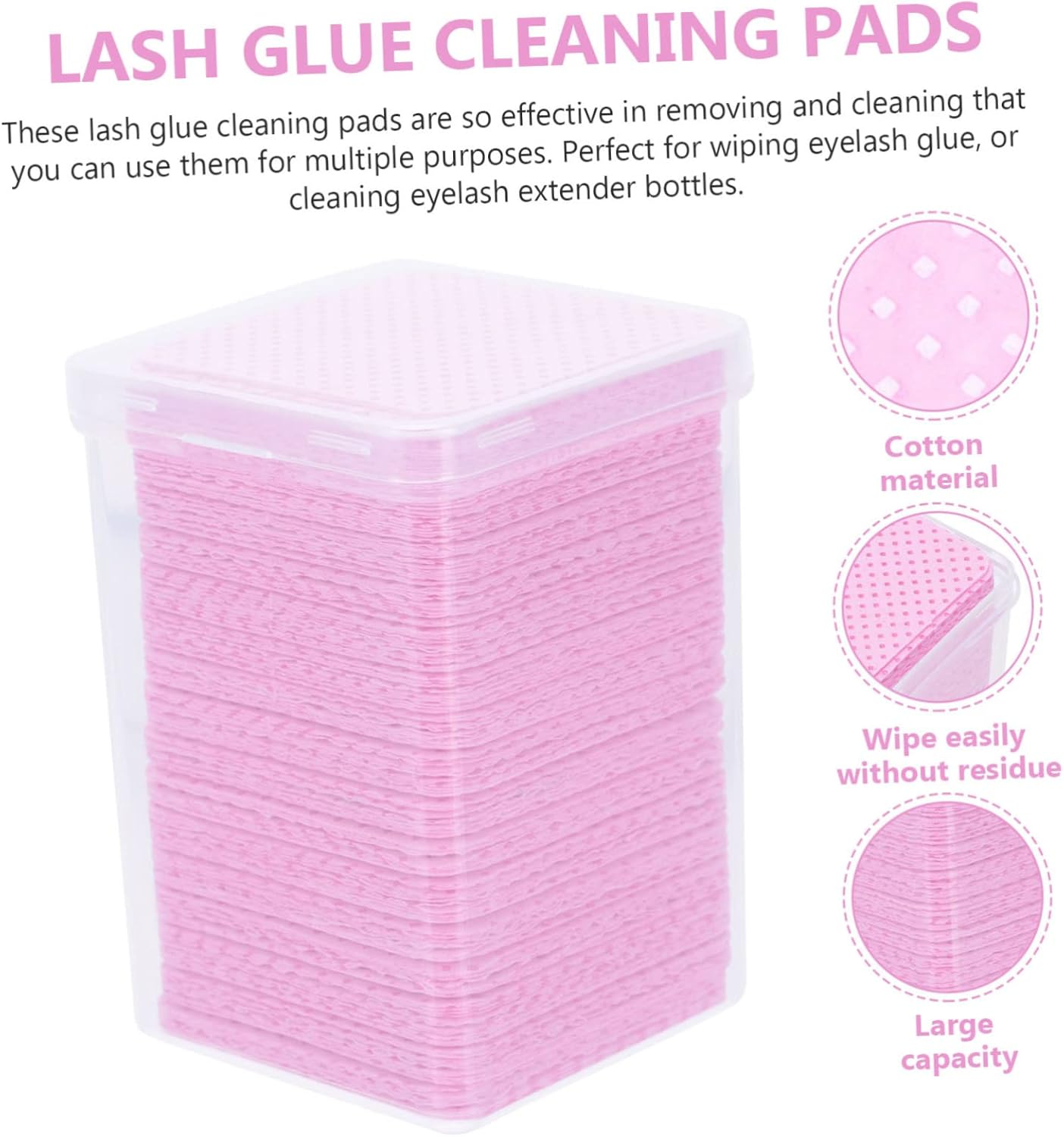 PLAFOPE Travel 600Pcs Lash Extension Glue Wipers Easy to Carry No Dregs No Chips for Business Trips Vacations image number 6