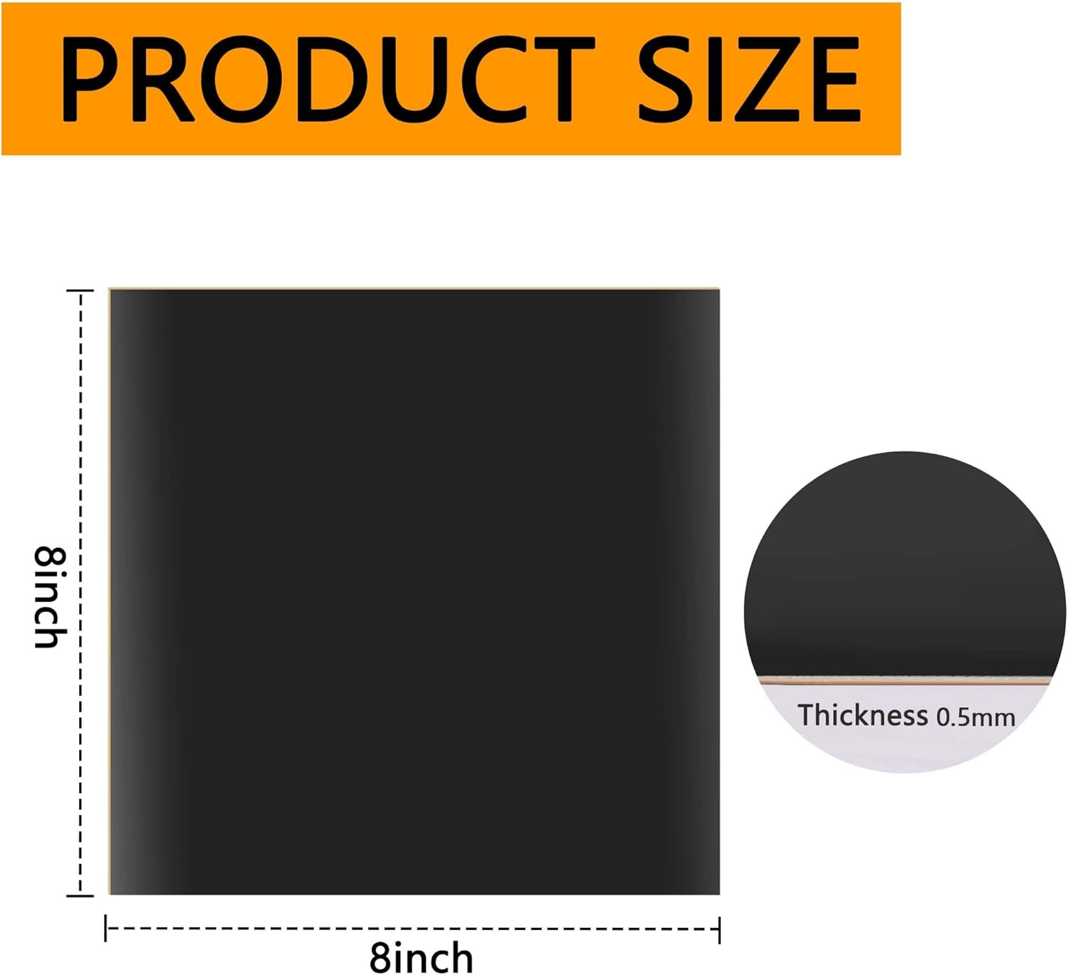 Adnee 2 Pcs Pond Liner Repair Patch-8" Self-Adhesive EPDM Liner Repair Patch Kit-Thickened Rubber Pond Liner Seam for EPDM Garden Pond Patch Cover Liner Repair image number 1