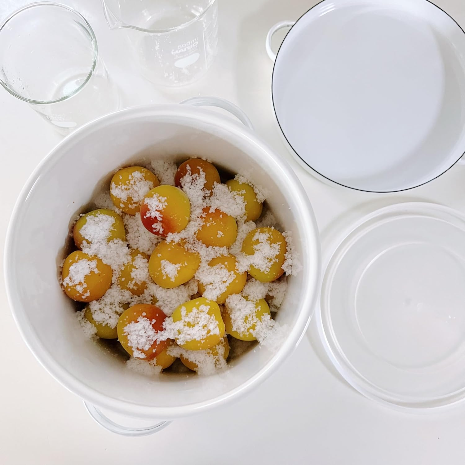 Nodahoro WRS-24 Storage Container, round Stocker, 9.4 Inches (24 Cm), Sealed Lid, Enameled Miso, Rice, Umeboshi, Bran Pickles, Bran Floor, Made in Japan image number 3