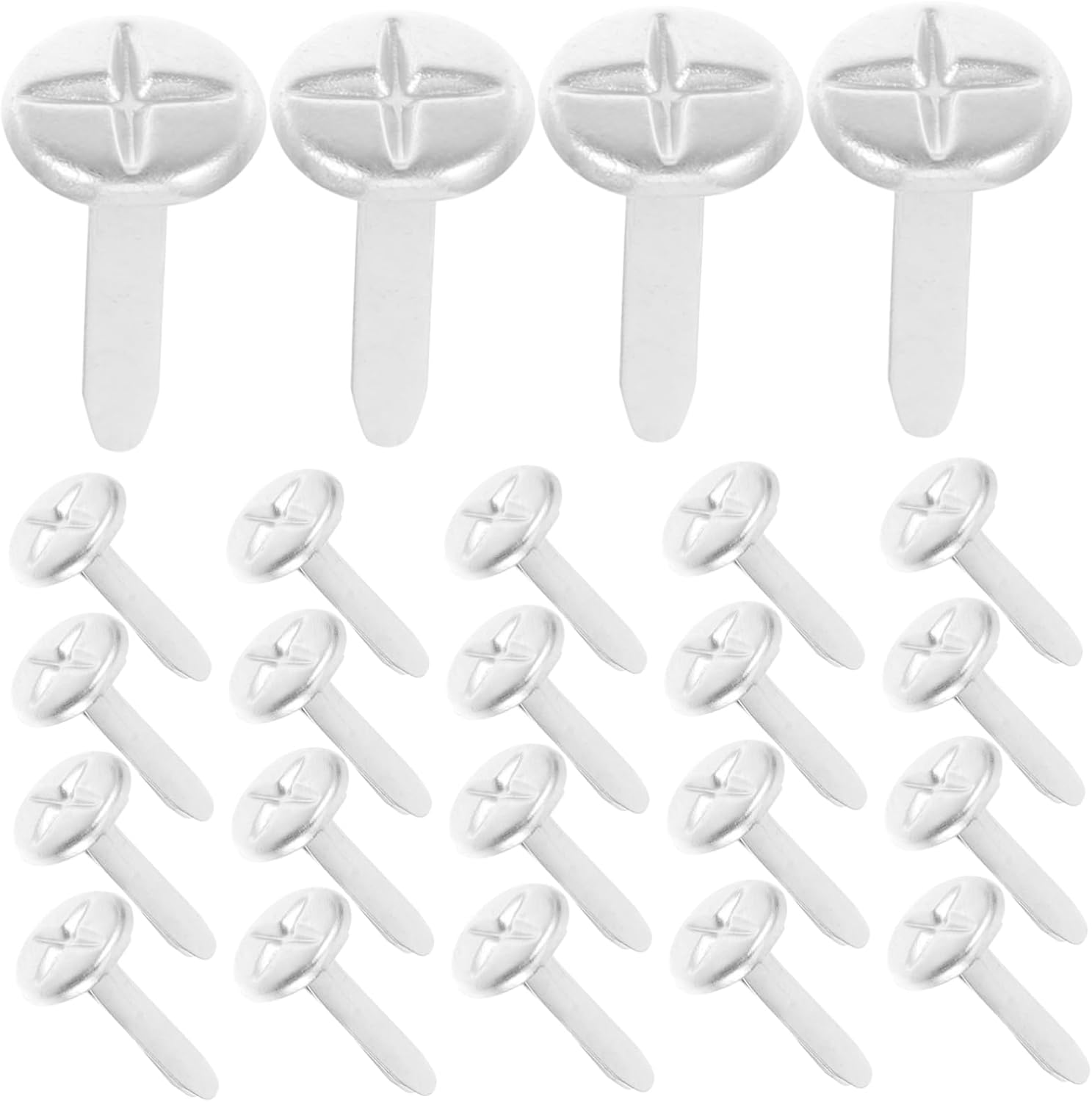 Yardenfun 100Pcs Decorative Paper Fasteners Flat Angle Nails for Boys and Girls Crafts Two-Legged Fasteners for Scrapbooking and Creative Projects image number 4