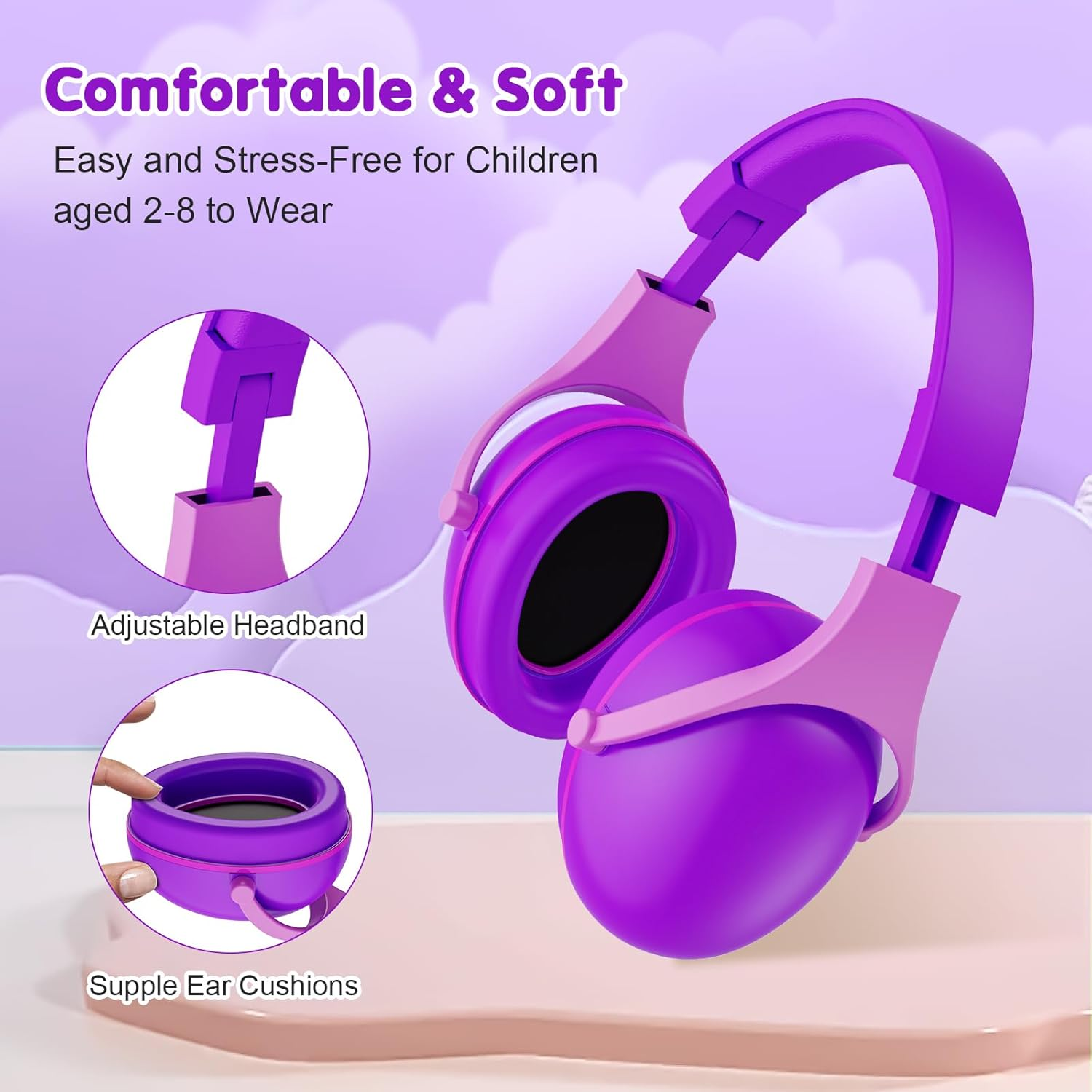 Procase Noise Cancelling Headphones for Kids, 2 Pack Kids Ear Protection for Monster Jam Truck, Hearing Protection Noise Reduction Earmuffs for Sensory Autism Toddler Children image number 1