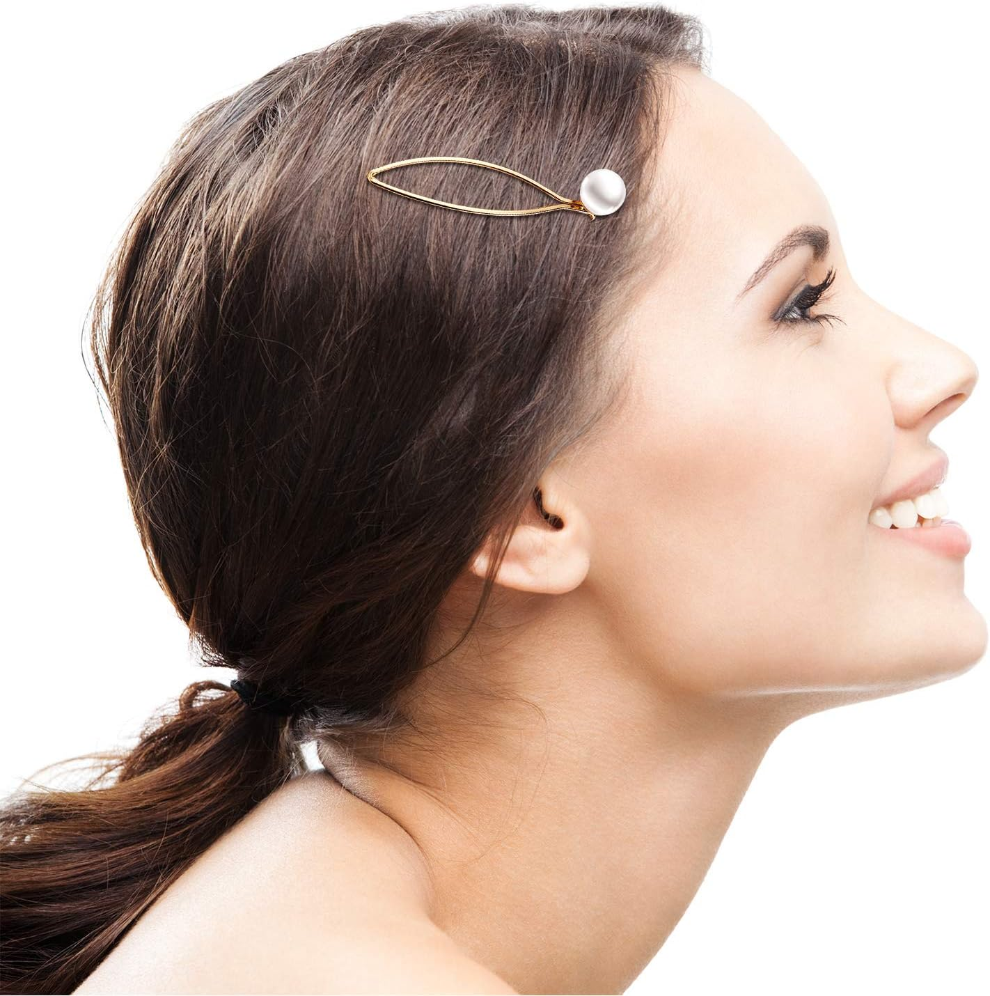 10 Pieces Geometric Metal Hair Clips and Barrettes for Women and Girls, Hair Styling Minimalist Wedding Dainty Accessories (Gold) image number 1