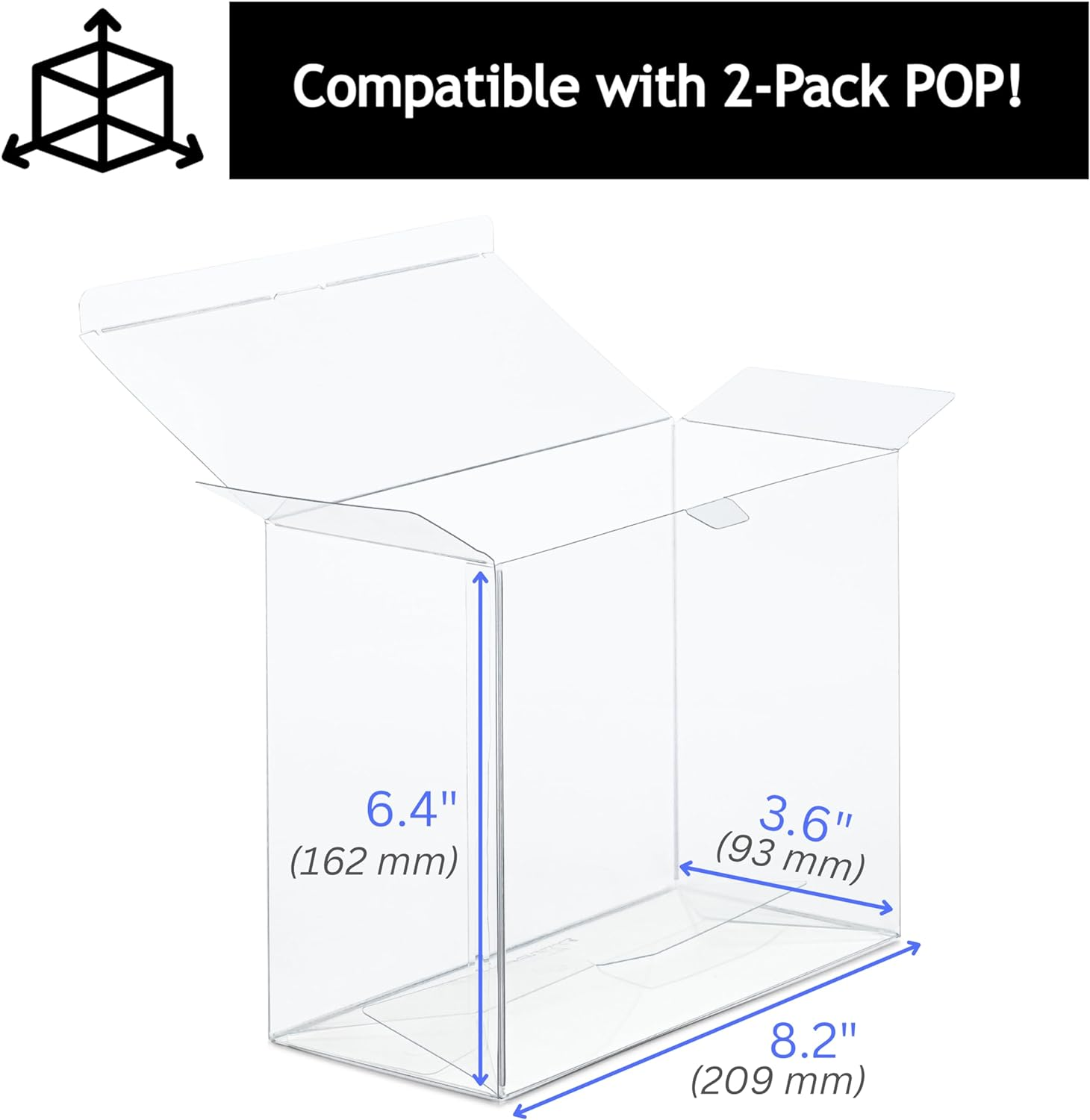 Titanshield 0.5Mm Platinum UV and Scratch Resistant Pop Protectors Sleeve Case Compatible with Funko - 2 Pack Pop! Vinyl Figures (10 Count)