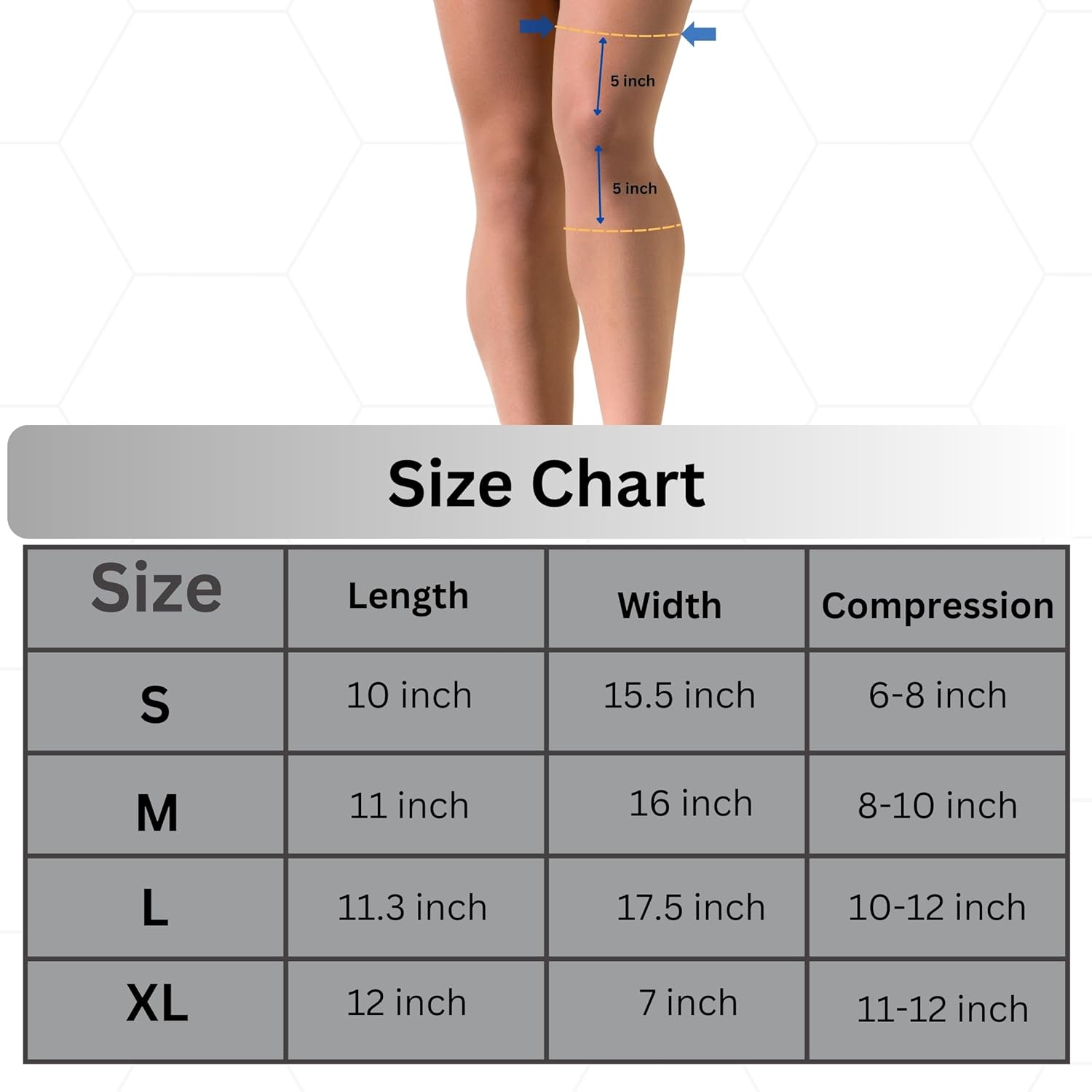 Wonder Care Compression Knee Brace Designed for Knee Pain, Sports, Running, Meniscus Tear & ACL Relief. Adjustable Knee Wrap with Side Stabilizers for Men & Women, Knee Support with Air Mesh Fabric