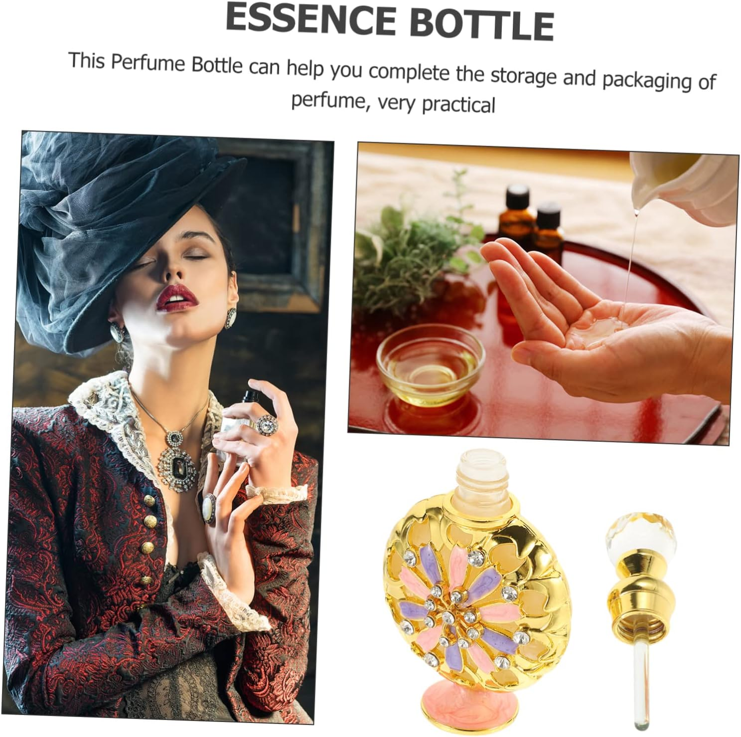 Mikinona Glass Essential Oil Bottle Perfume Holder Set of 8 30Ml Refillable Empty Aroma Bottles for Travel and Aromatherapy image number 3