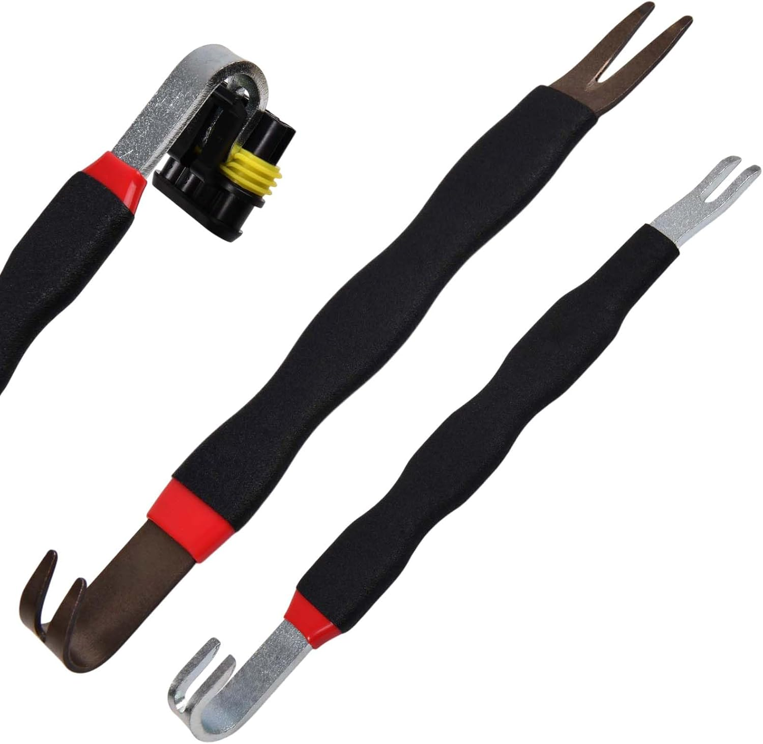 2 Pcs Electrical Connector Separator, Automotive Electrical Terminal Connector Separator Removal Tool Remover Disconnect Tool for Electrical Plugs, Fuel Injectors, Push Tab Connectors image number 1