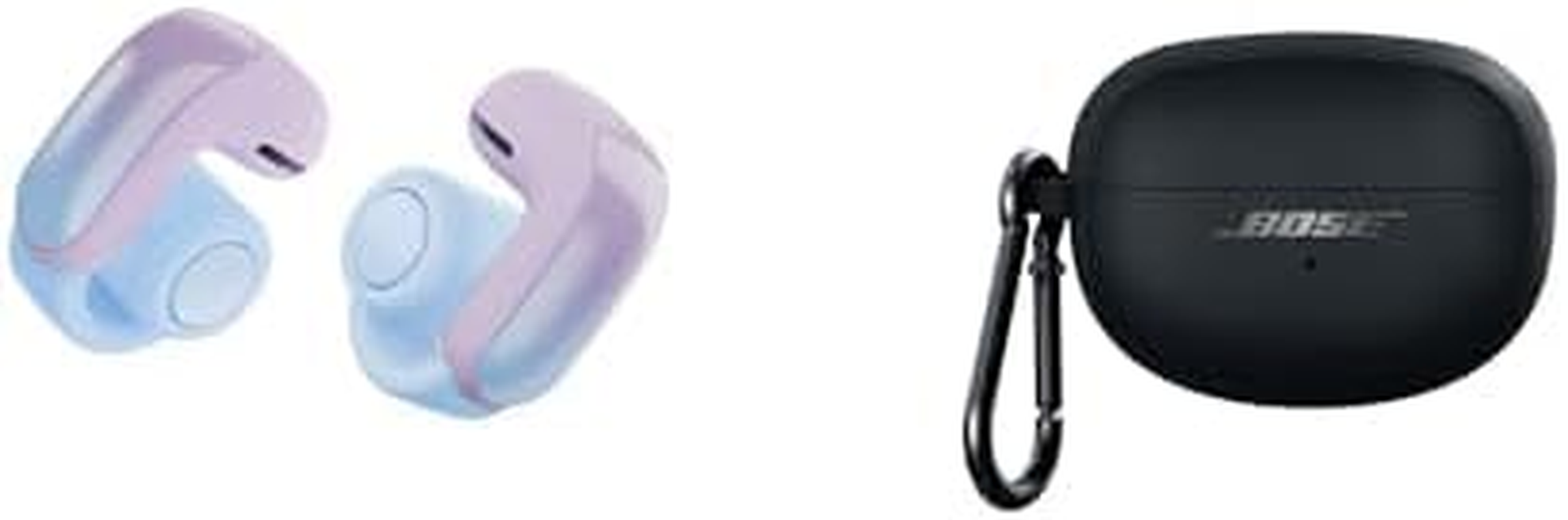Bose Ultra Open Earbuds (Chilled Lilac) with Bose Silicone Case Cover (Black)