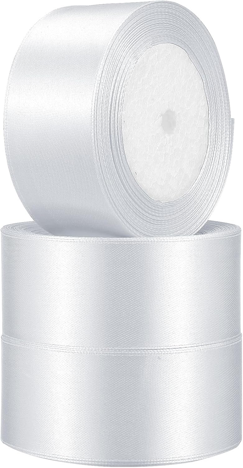 Tofficu 3Rolls Decorative Satin Ribbons for Wrapping Craft Projects and Event Decor Elegant for Weddings and Birthdays