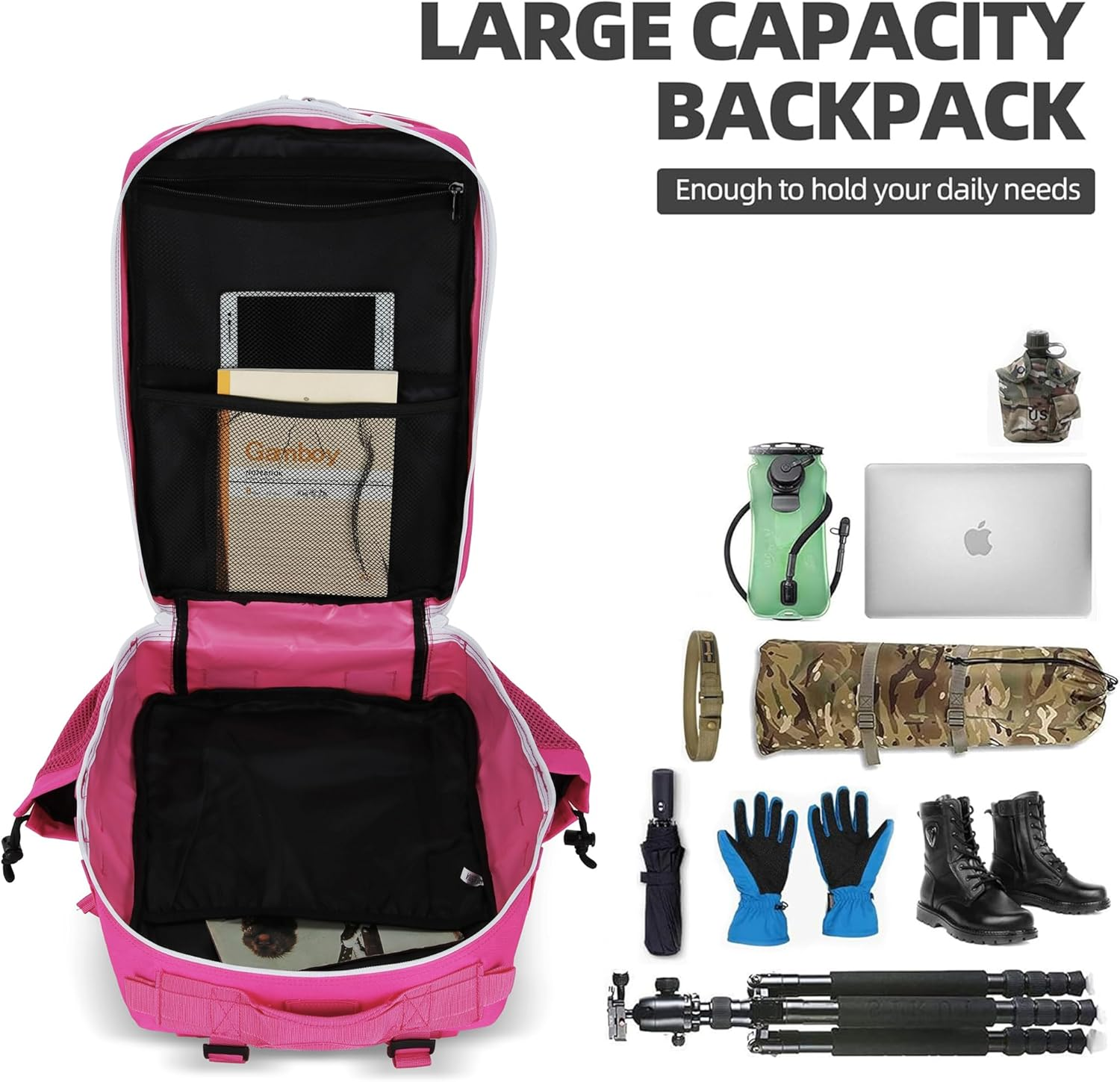 KXBUNQD Military Tactical Backpack for Men and Women Army 3 Days Assault Pack Bag Large Rucksack with Molle System image number 1