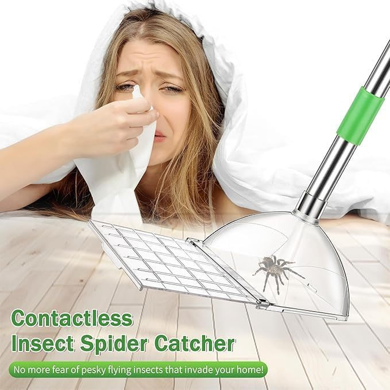 Spider Grabber 32 Inches Long Handle Adjustable Insect Catcher, No Touch Bug Grabber Tool for Roaches Spiders Scorpions, Practical Indoor Outdoor Home Kitchen Garden Use image number 4