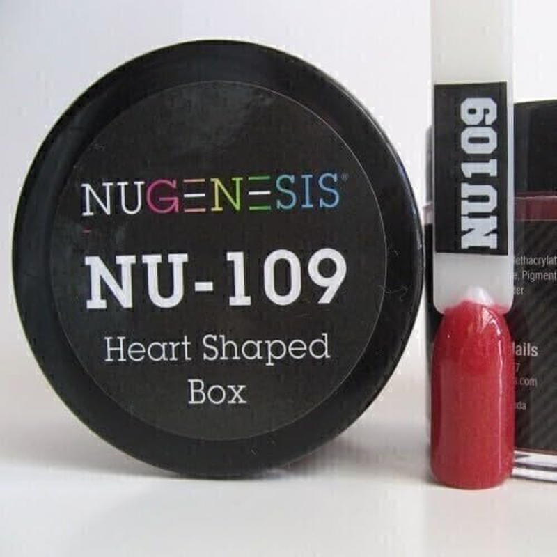 Nugenesis Dipping Powder Nail System Color NU-109 - Heart Shaped Box - 43G