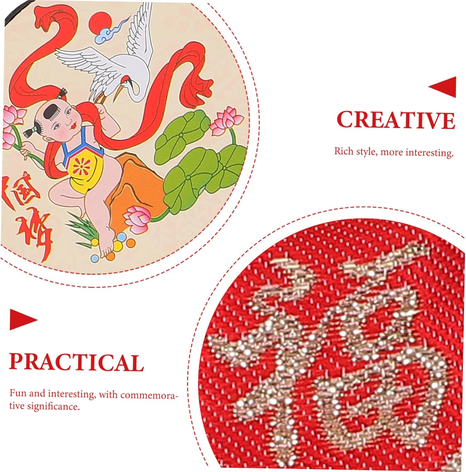 1 Set Chic Chinese Style Birthday Set Grabbing Playthings for Meaningful Celebrations for Home Decor image number 3