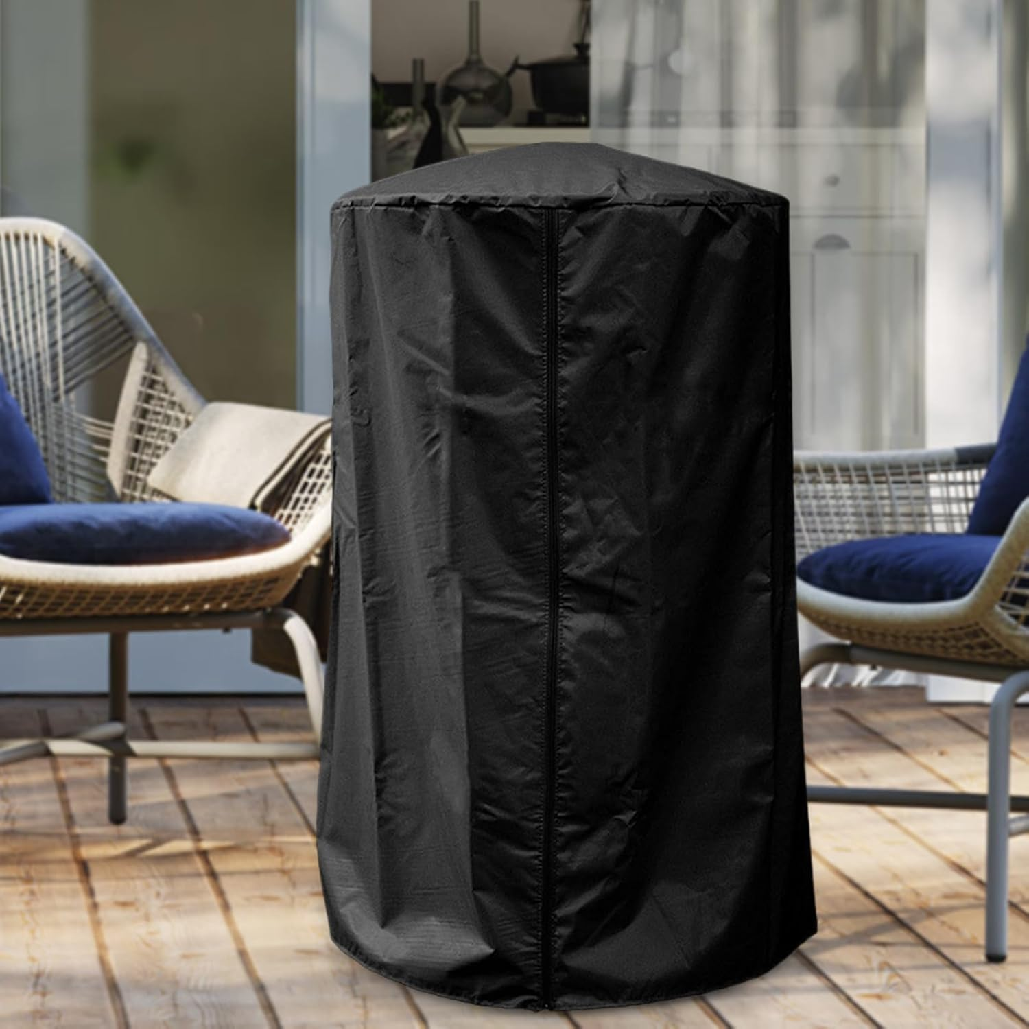 Downspout Splash Silencer - 6.6X29.97Cm Metal Cotton Noise Reducer, Adjustable Gutter Guard Insert, Outdoor Drainage Ditch Dampener | Rain Noise Reduction for Park Garden Yard Backyard Patio - Black image number 5