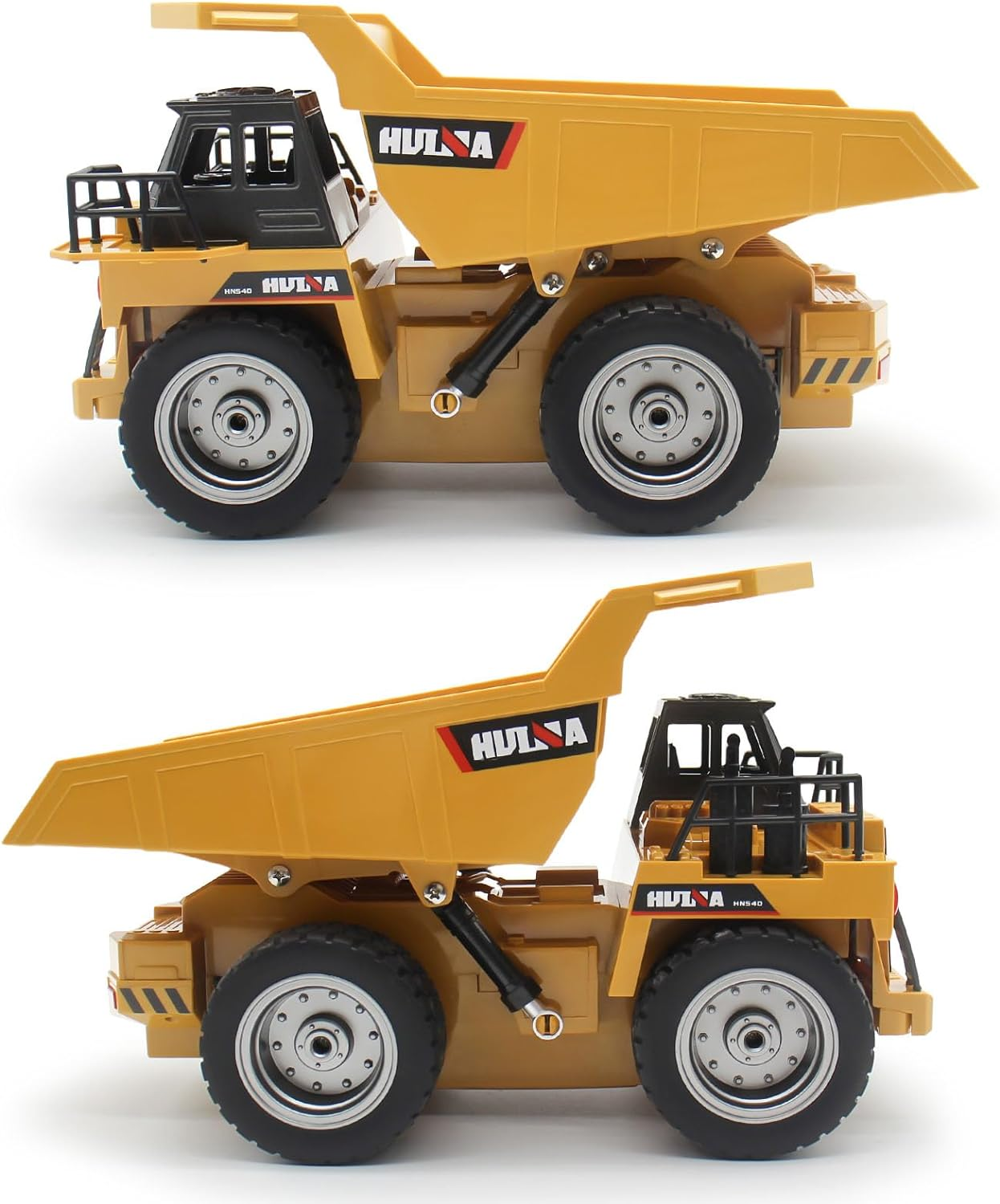 Fisca 6 Ch 2.4G Alloy Remote Control Dump Truck 4 Wheel Driver Mine Construction Vehicle Toy Machine Model with LED Light