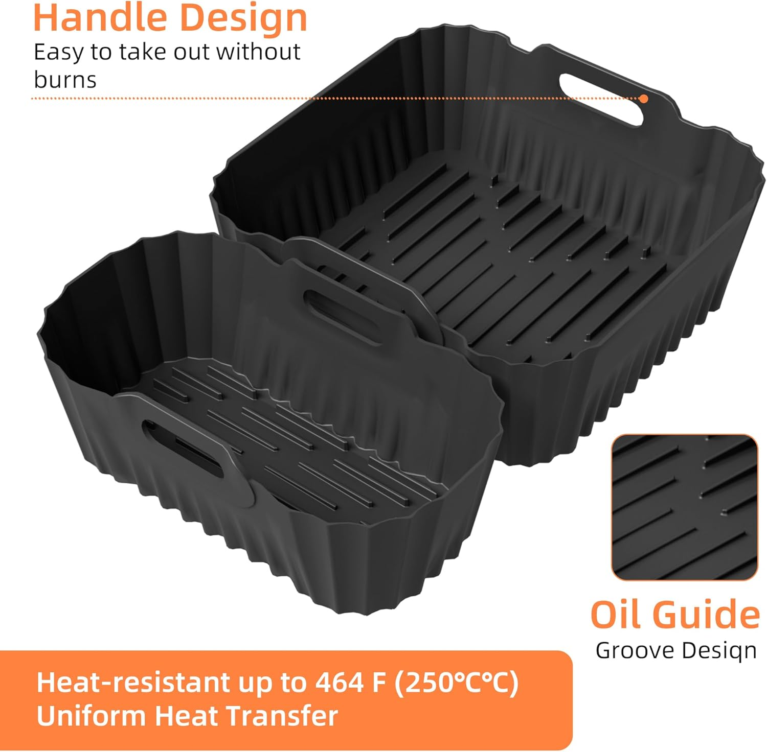 Hot Air Fryer Accessories for Philips Dual Basket Airfryer 3000 Series, Silicone Mould Airfryer Accessories, Hot Air Fryer for Phillips Airfryer 3000 Dual Basket Accessories, 6L/3L image number 1