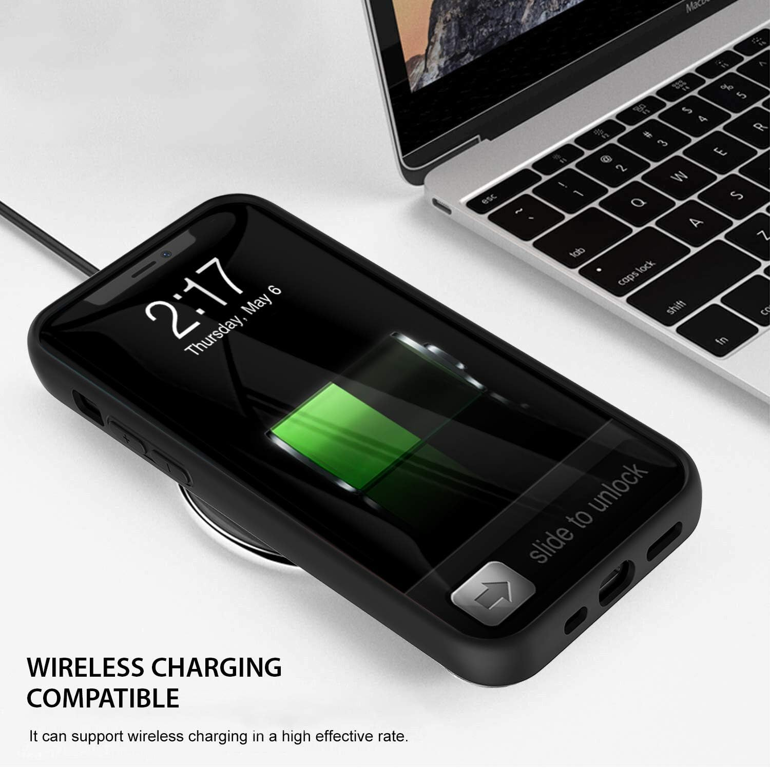 ZUSLAB Nano Silicone Case for Iphone 12 Mini 5.4" Shockproof Gel Rubber Bumper Protective Cover - Black