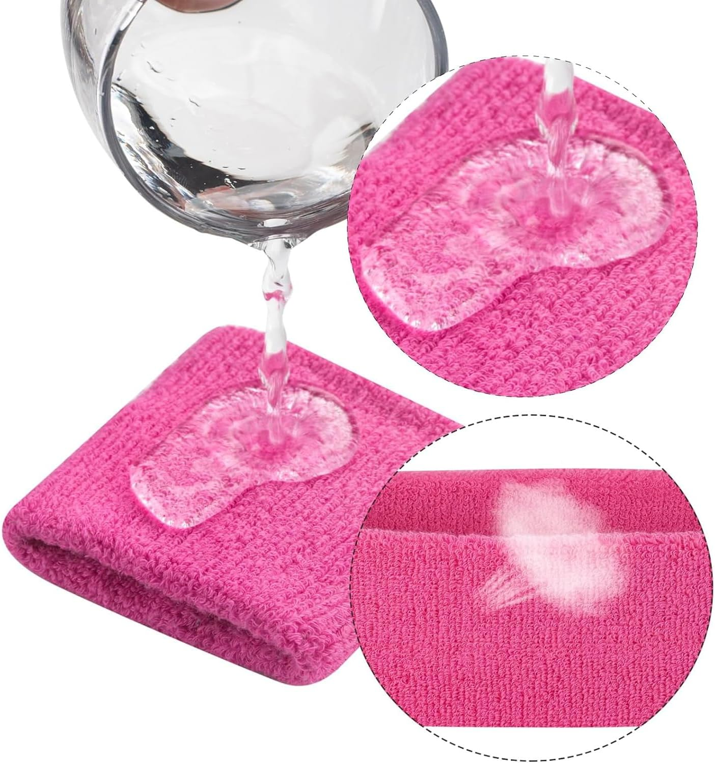 Sweatbands Set, Headband and Wrist Sweatbands Cotton Sweat Band for Athletic Men and Women, Sports Headbands for Fitness Yoga Running image number 3