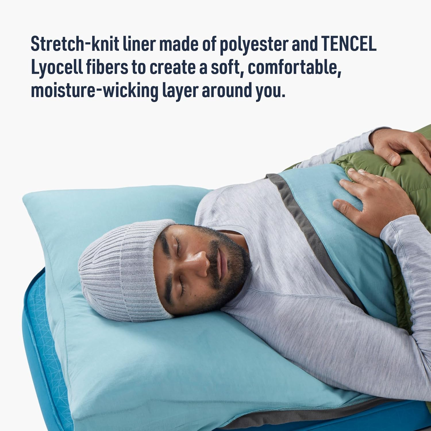 Sea to Summit Comfort Blend Sleeping Bag Liner - Rectangular W/Pillow Sleeve image number 2