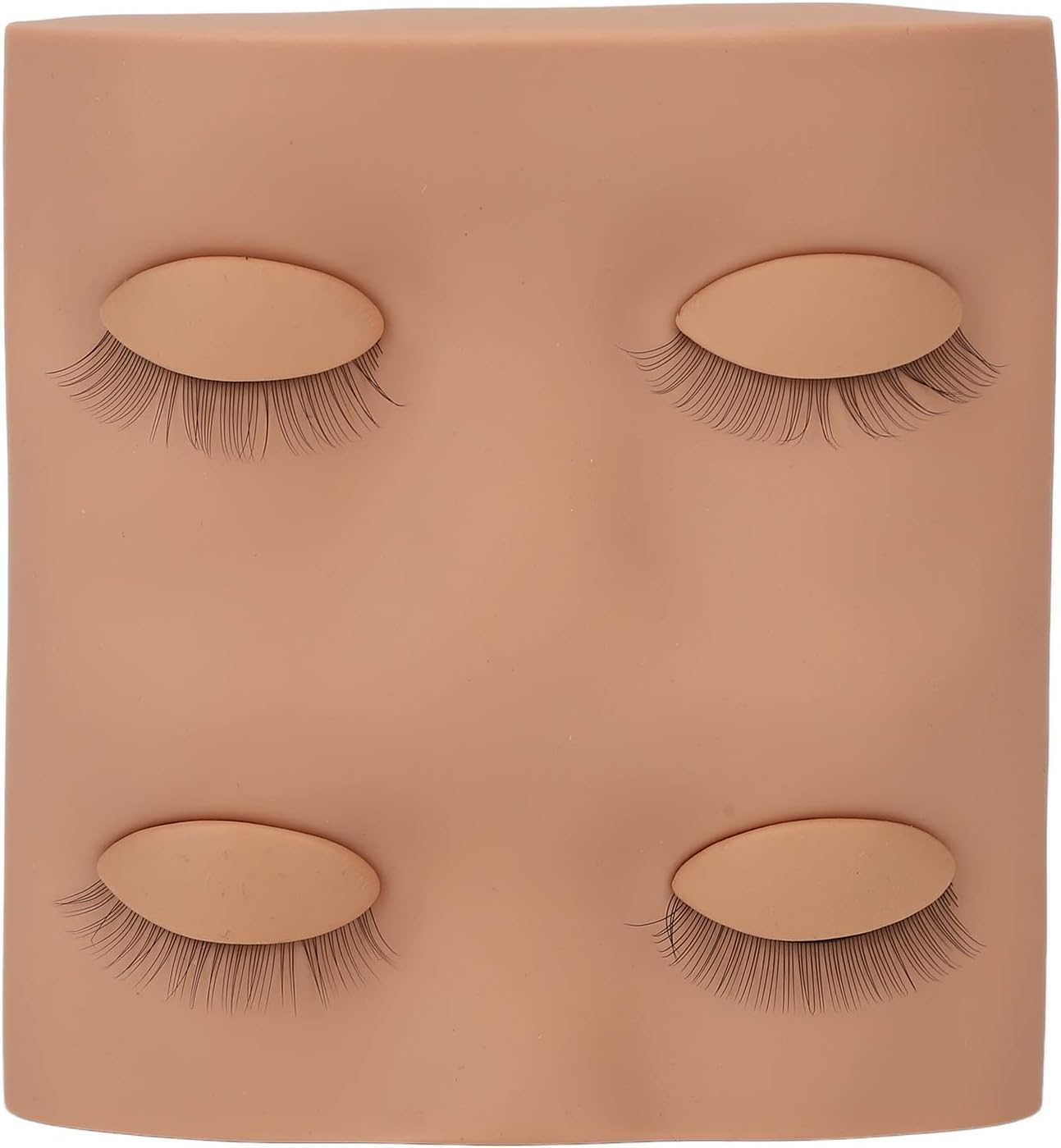 False Eyelashes Extension Practice Mannequin, Small Realistic 3D Simulated Makeup Training Head Model Detachable for Display for Beginners (Fleshcolor) image number 2