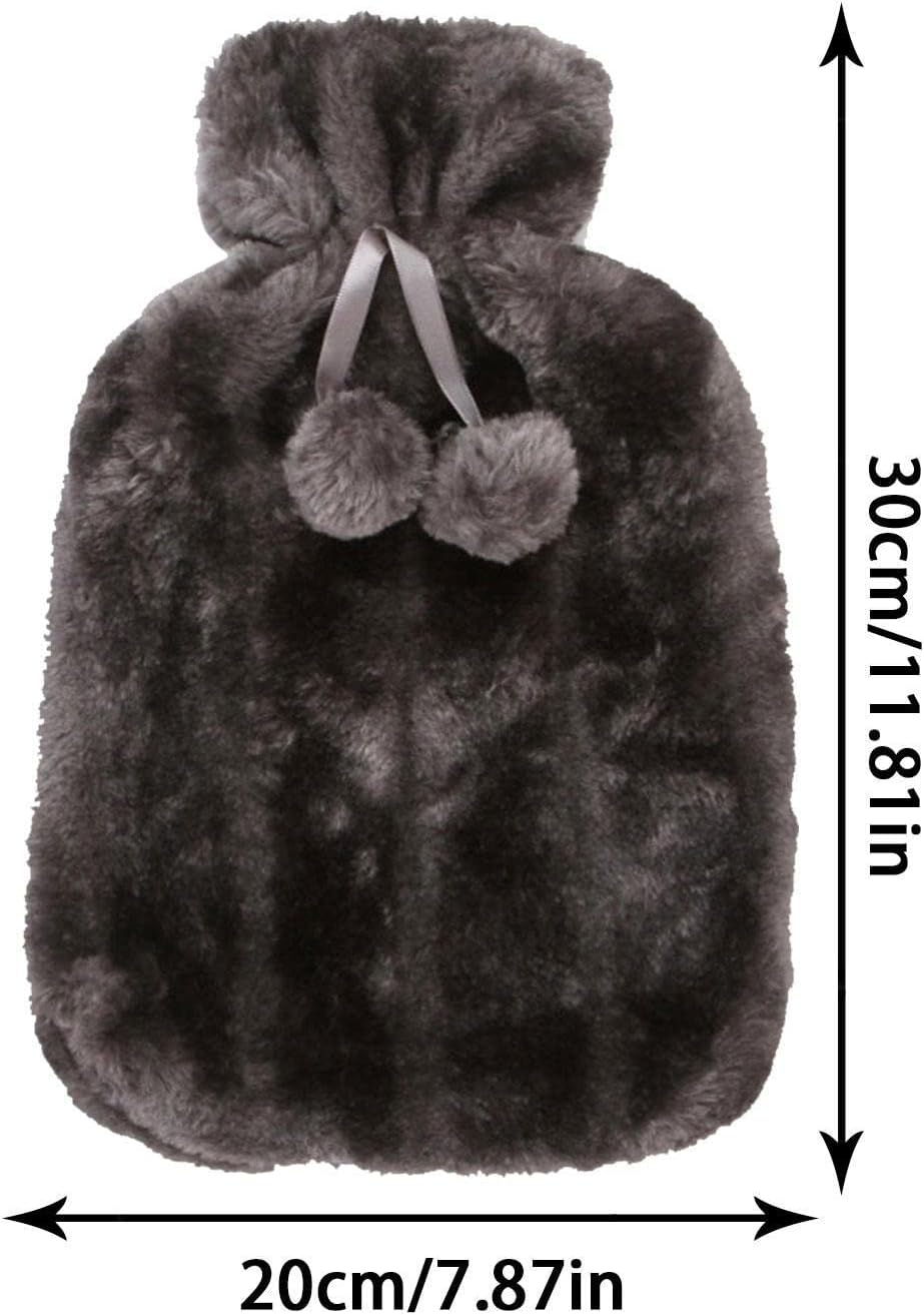 Hot Water Bottle Cloth | Faux Plush Fur Cover for 2 Liter (2000 Ml) | Hot Water Bottle Covers Insulated Maintain Constant Temperature for Women Kids (Cover Sleeves Only) Buniq image number 3