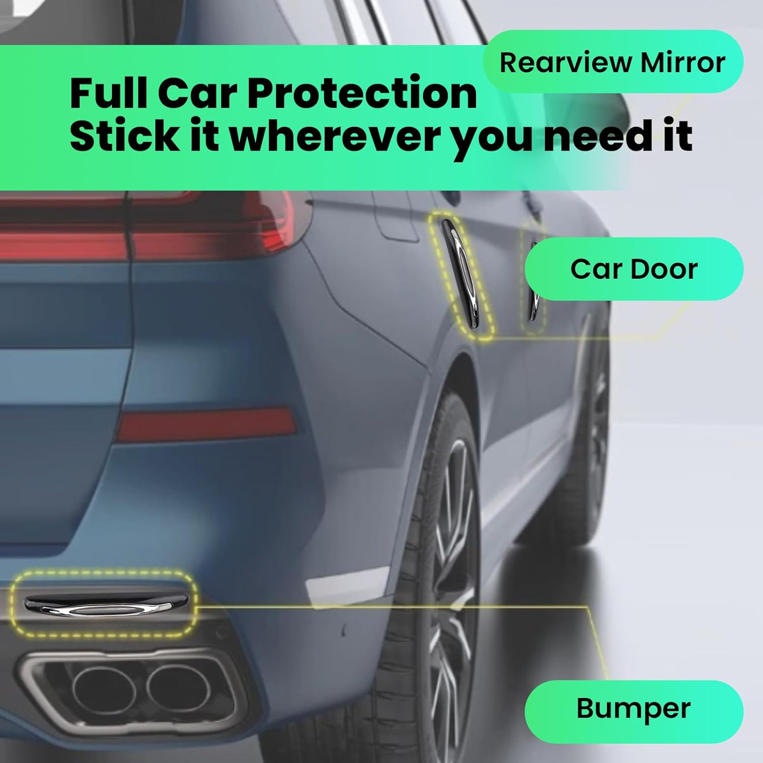 4-Pack Car Door Edge Guards, Vehicle Side Door Self-Adhesive Anti-Scratch Strip, Universal Exterior Car Accessories for SUV Pickup Truck image number 2