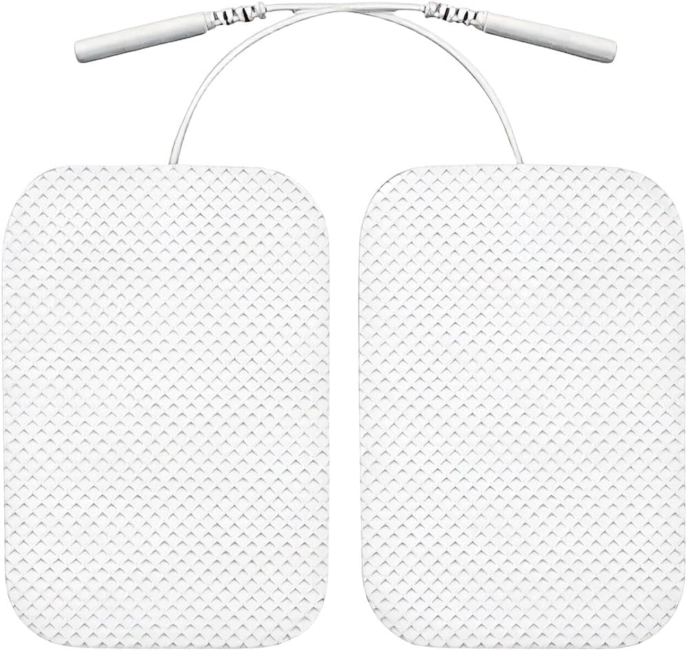 12 Pieces of Tens Machine Pads, Rectangular 5 * 6 Massage Patch Conductive Gel, Physiotherapy Electrode Patch, 2Mm Pin Connector Pin Type Non-Woven Fabric Compatible with Most Tens Machine image number 6