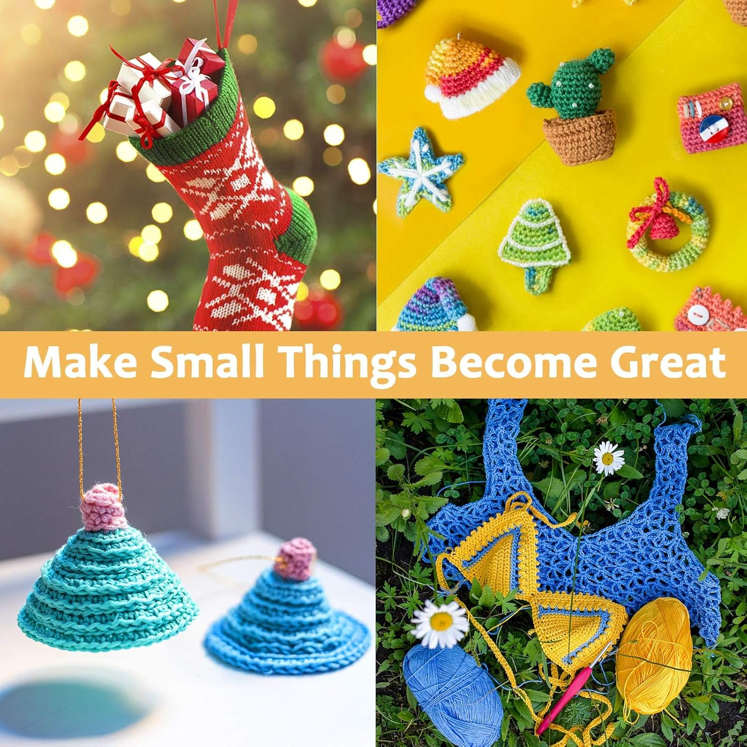 12Pcs Acrylic Yarn Skeins 10G Soft Knitting Project Colorful Yarn for Adults and Kids Beginners Small Projects Handicrafts image number 1