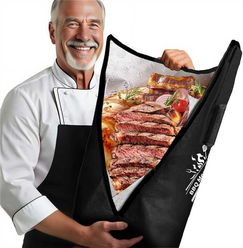 BBQ Blanket for Resting Meat, Reusable Reat Insulated Resting Bag, Insulated Brisket Resting Blanket with Wide Mouth (Black, 21 In) image number 5