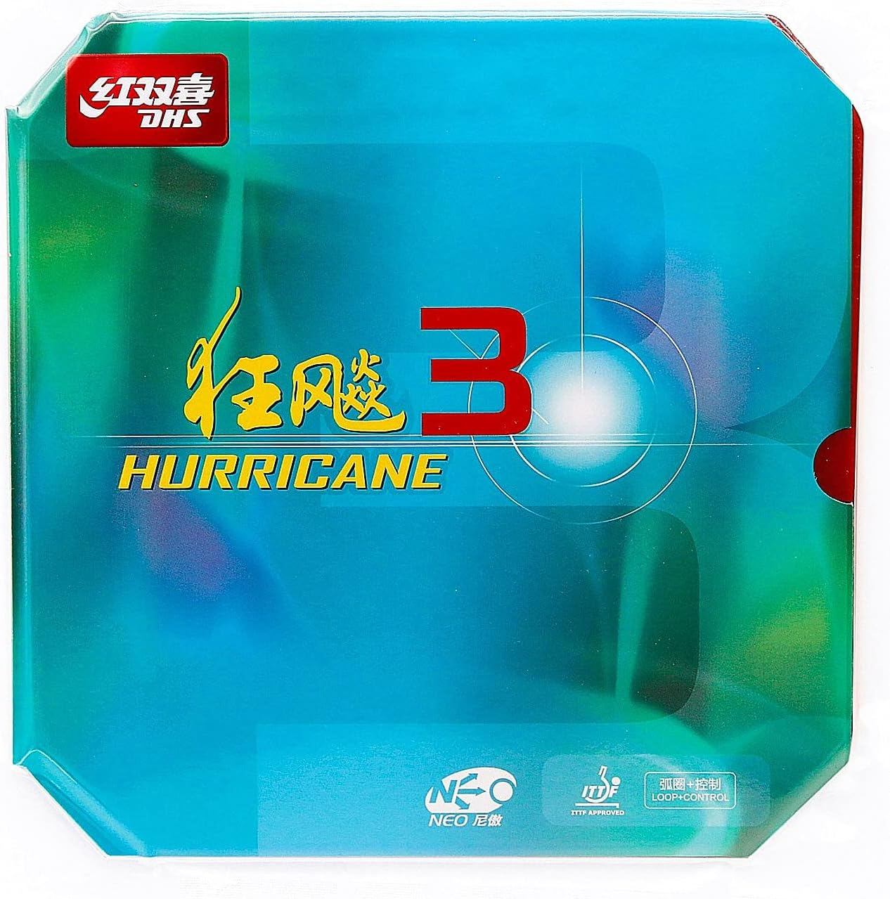 DHS NEO Hurricane 3 Table Tennis Rubber Sheet Ping Pong Rubber,2.2Mm