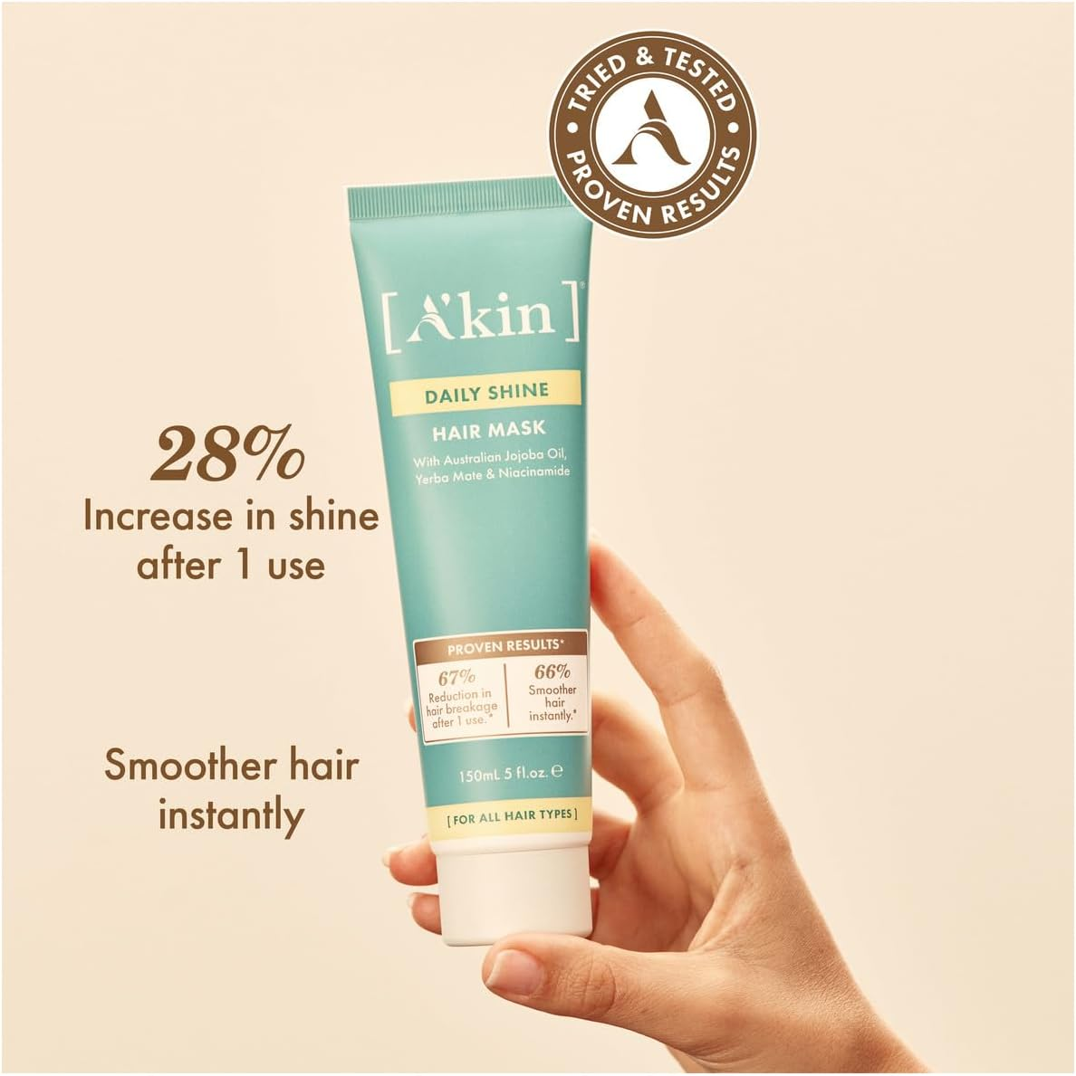 A&rsquo;Kin Daily Shine Hair Mask 150Ml
