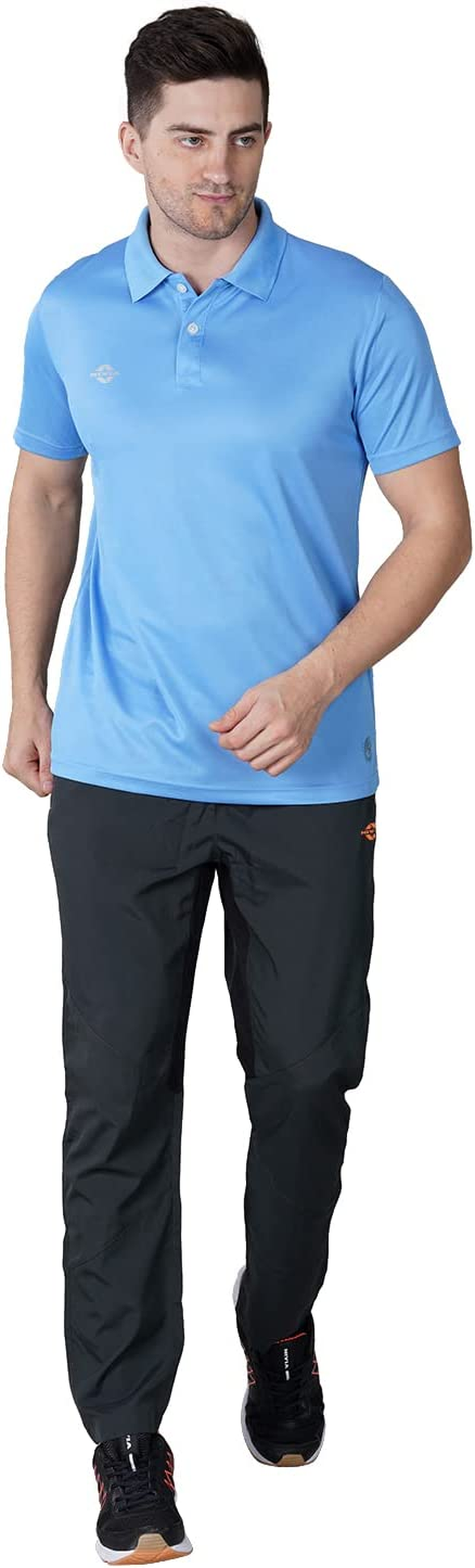 Nivia 2350-8 Polyester Polo T-Shirt (Sky Blue, S) | Light Weight | Comfortable | Stylish | Gym and Sports Wear image number 2