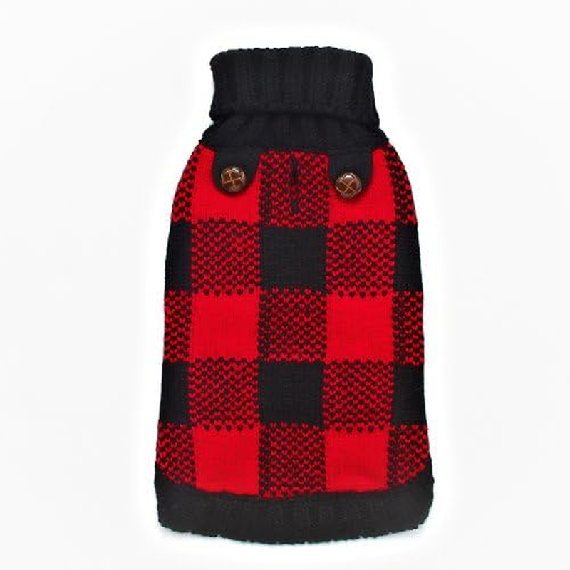 Fab Dog Turtleneck Sweater Buffalo Check Sweater XL (18Inc) image number 1