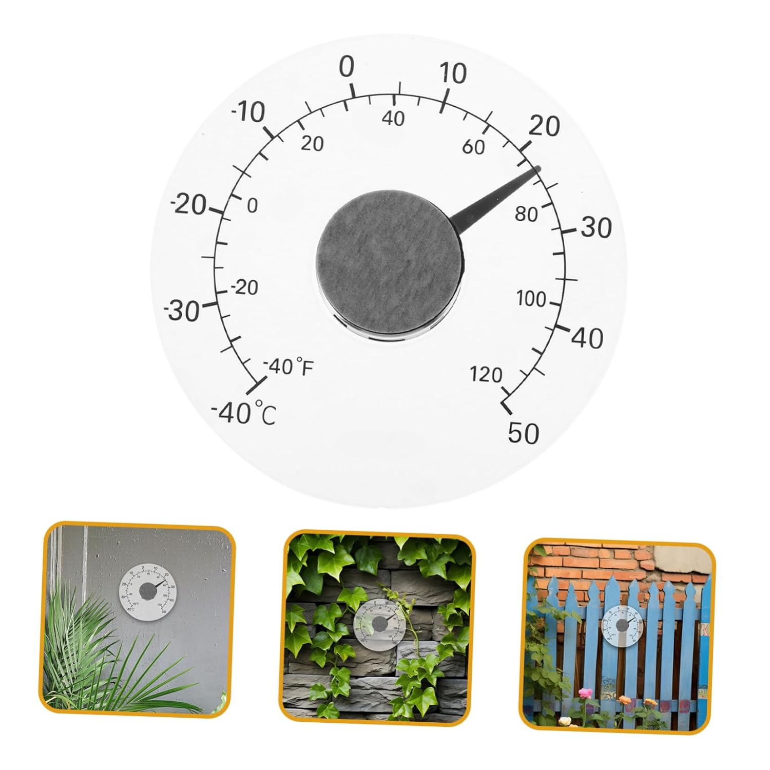 COHEALI Window Thermometer Indoor Outdoor Temperature for Garden Greenhouse Sauna Nursery with Easy-Read Scale Compact Practical Design image number 2