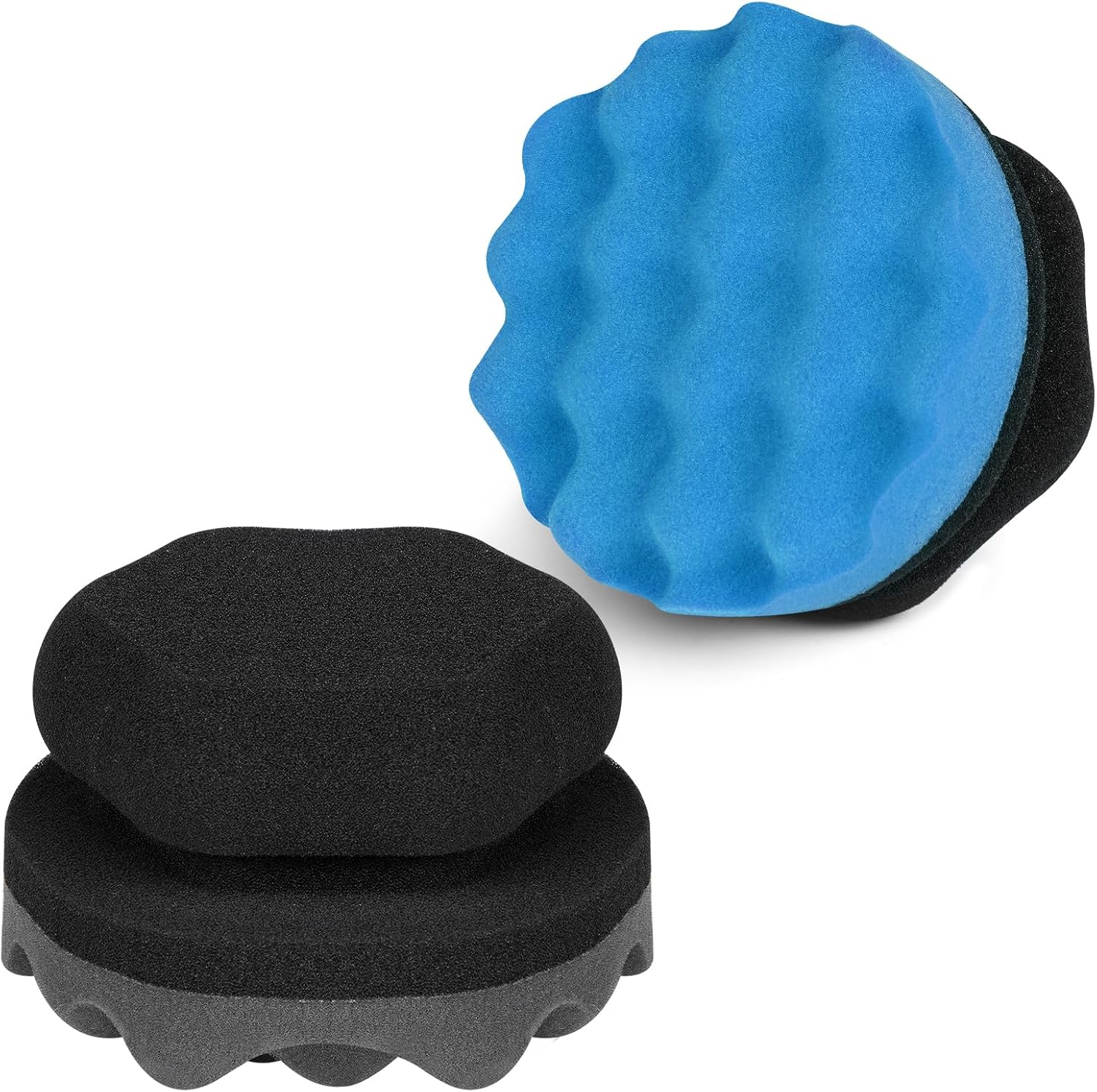 2 Pack Large Tire Shine Applicator Pad, Tire Hex Grip Applicator, Tire Shine Car Detailing Foam Sponge Tool, Reusable Car Cleaning Supplies after Car Wash Tire Cleaner for Applying Tire Shine