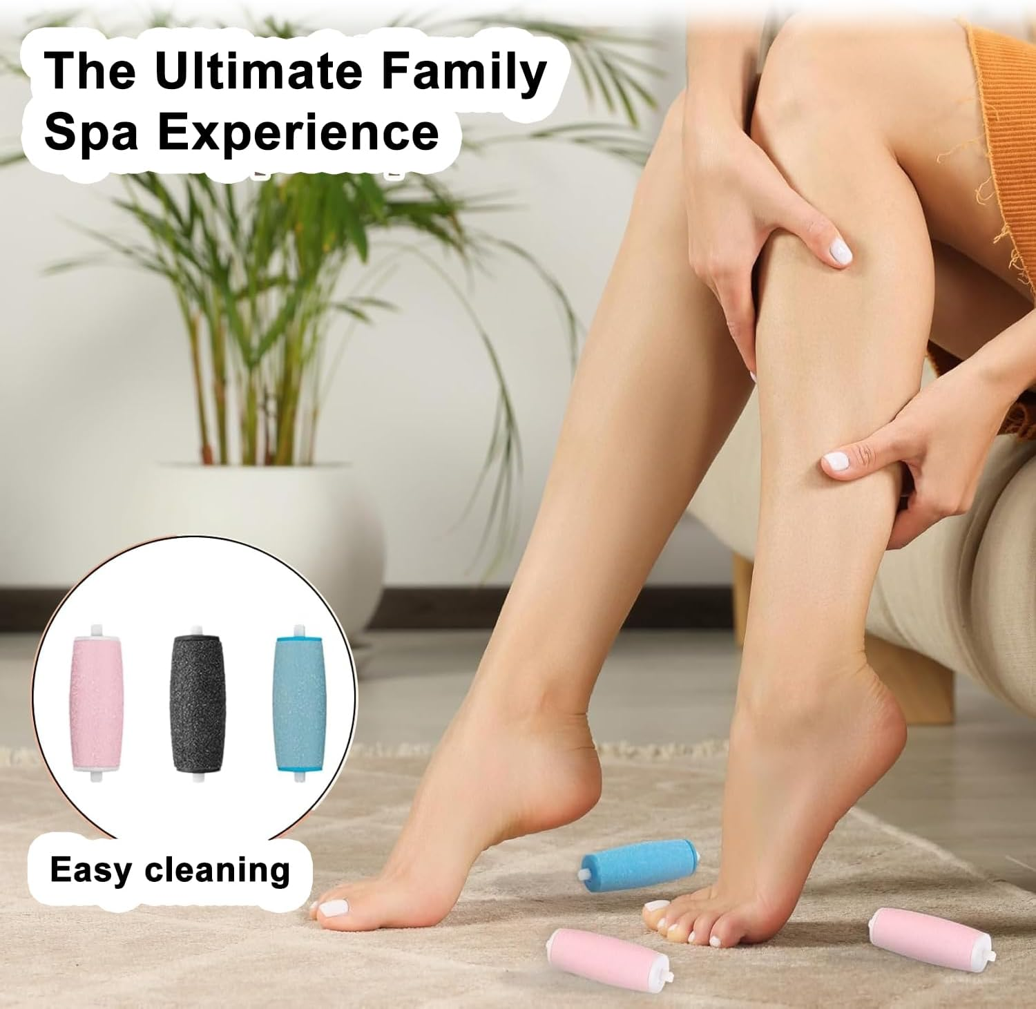 Callus Remover Replacement Rollers Extra Coarse Mineral Diamond Particles Pack of 12 3 Roughness Levels