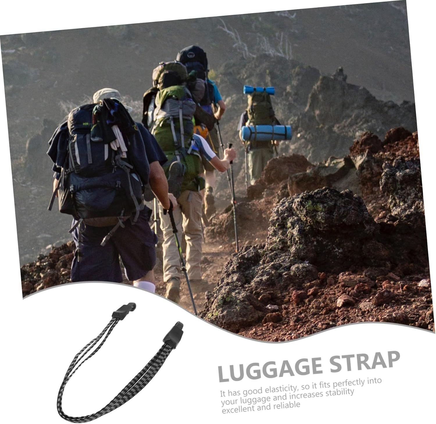 VERDANVERSE Elastic Bike Luggage Bungee Strap with Hooks Outdoor Cargo and Motorcycle Tie-Down Belt Quick Release Fixed Rope for Travel Trunk Flower Basket and Bike Storage Black image number 4