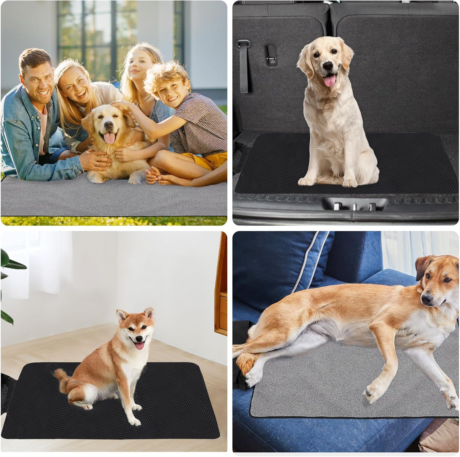 Vegena Dog Blanket for on the Go - 100 X 70 Cm, Warming Waterproof Dog Mat, Outdoor, Foldable Travel Blanket, Dogs, Cats, Double-Sided Dog Blanket Made of Fleece and Waterproof Oxford image number 3