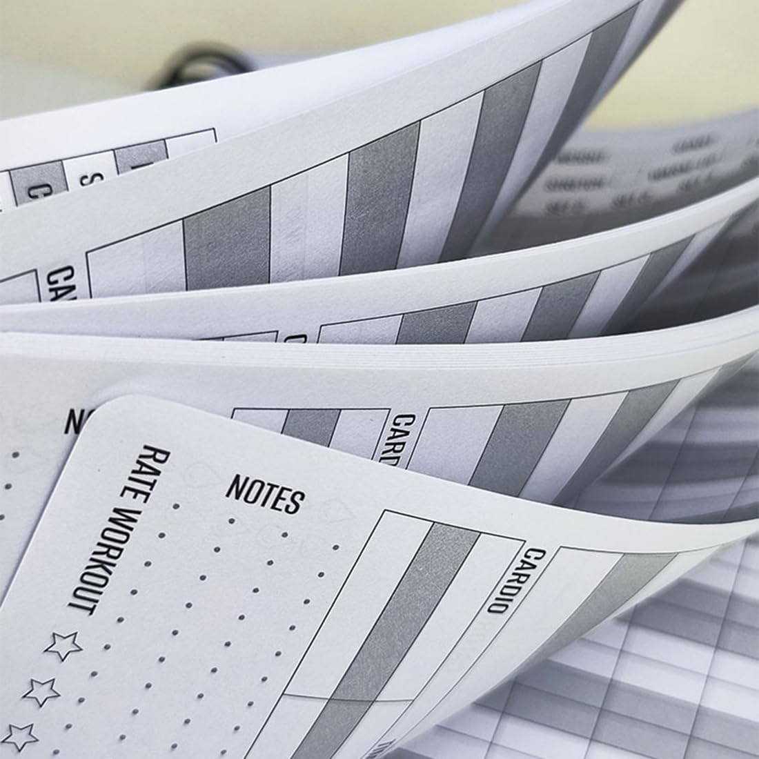 Fitness Planner for Women & Men - A5 Workout Log Book/Exercise Workout Log to Track Weight Loss, GYM, Bodybuilding Progress - Daily Health & Wellness Workout Journals, 5.8X8.3 in Workout Book (Black) - Black image number 5