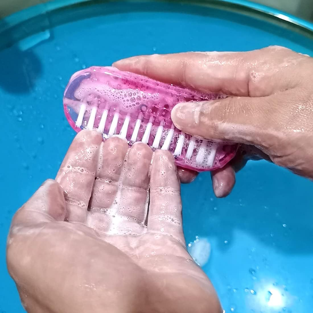 Nail Brush Two Sided Fingernail Scrub Brush Hand Cleaning Brushes Soft Stiff Bristles Nails Toes Scrubber for Men Women Kids,4 PCS