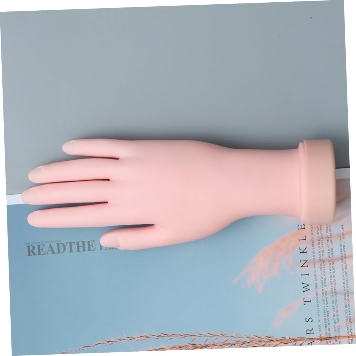 MERRYHAPY Practice Nail Art Nail Tips Right Hand Manicure Prosthetic Movable Bendable Rubber Hand Model Tool image number 5