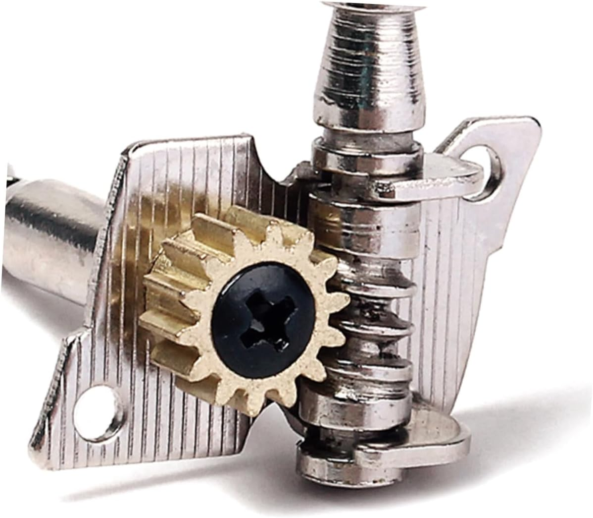 4Pcs Nickel Ukulele Tuning Pegs Machine Heads with Plastic Buttons and Mounting Screws for Beginners and Professional Use image number 6