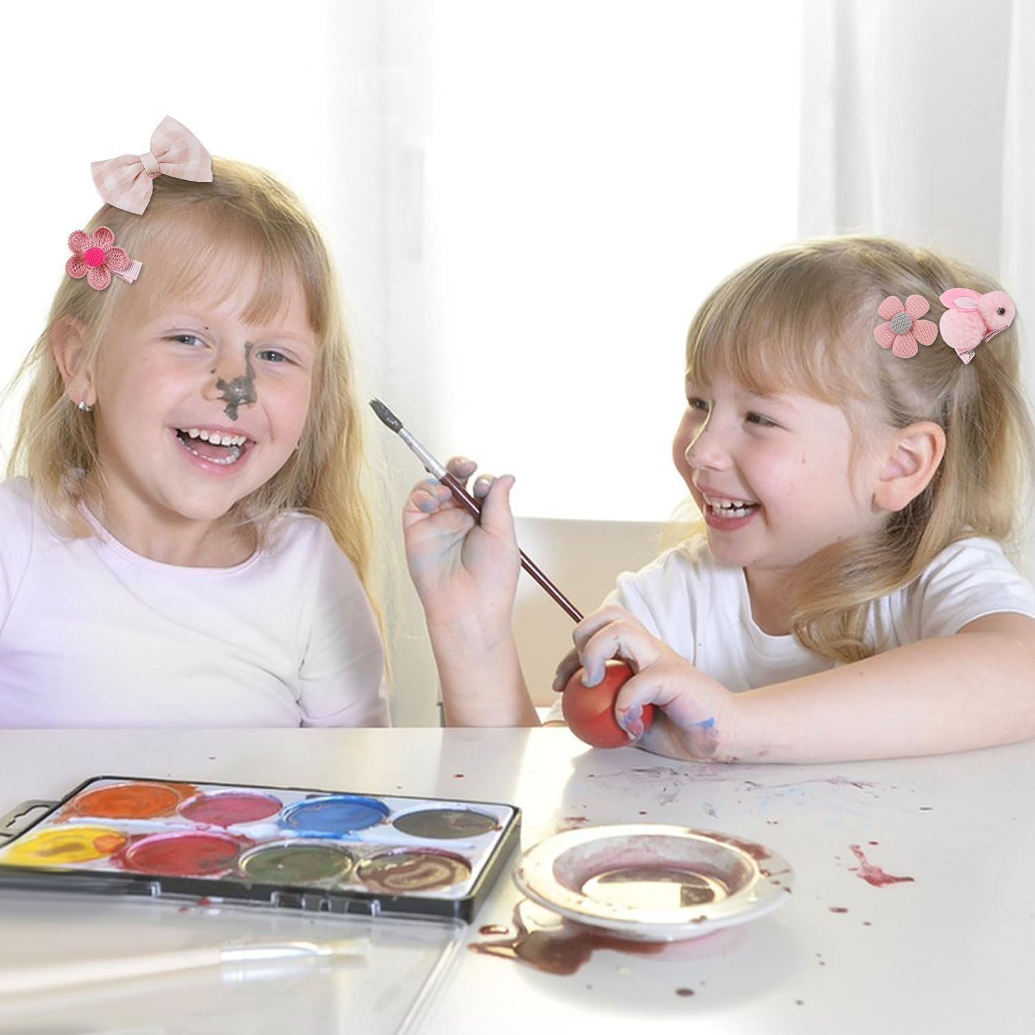 18 Pack Cute Hair Accessories for Girls - Toddler Hair Clips, Barrettes & Bows, Alligator Lined Snap Clips, Baby Girls Hair Accessories for Little Kids, Children & Teens image number 2