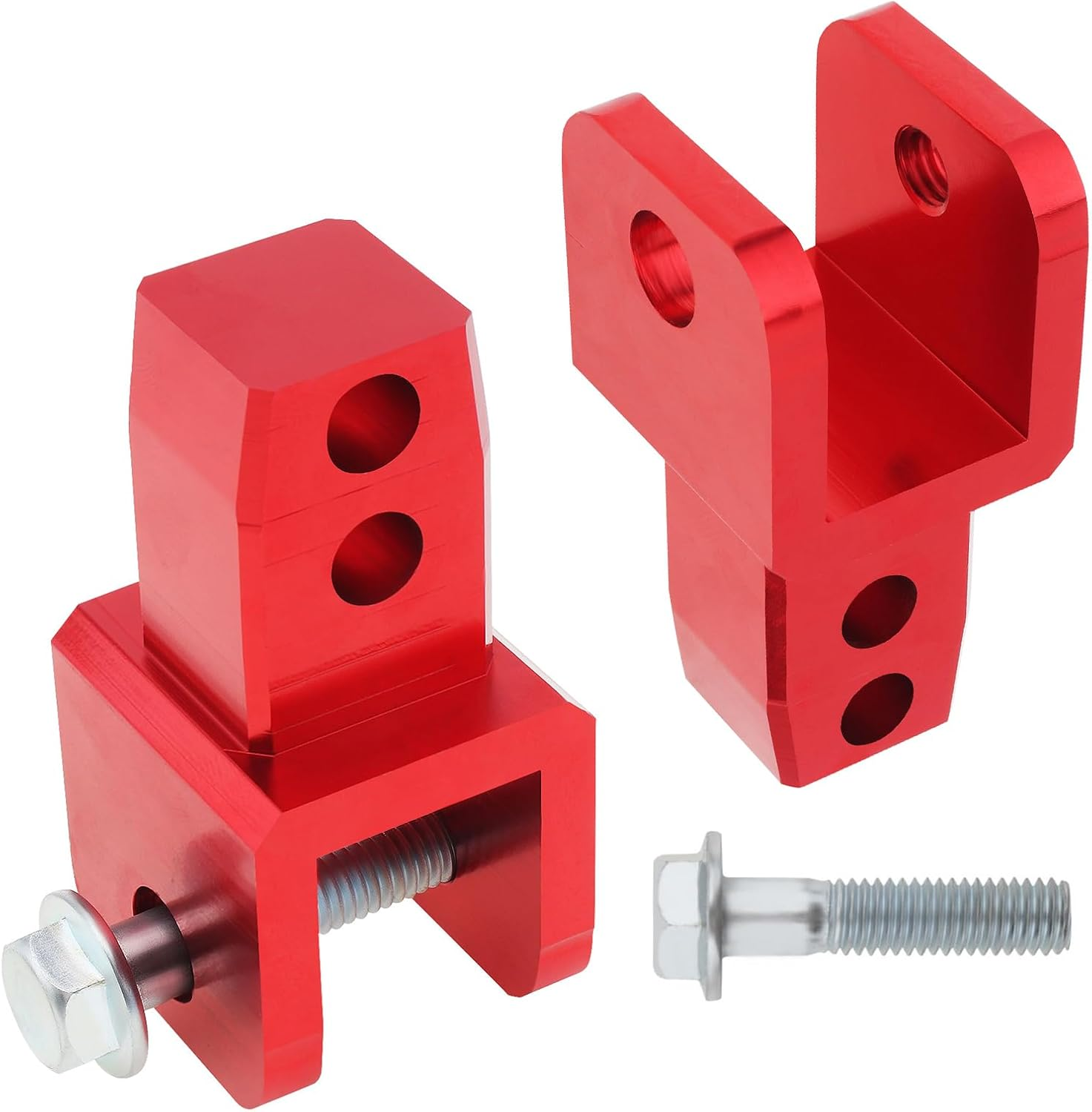 Windance 2Pcs M8 8MM Motorcycle Rear Shock Extender, Aluminum Alloy High Damping Device Height Extension Absorber Riser Adapter with Screws Enhance Your Ride Comfort (Black)