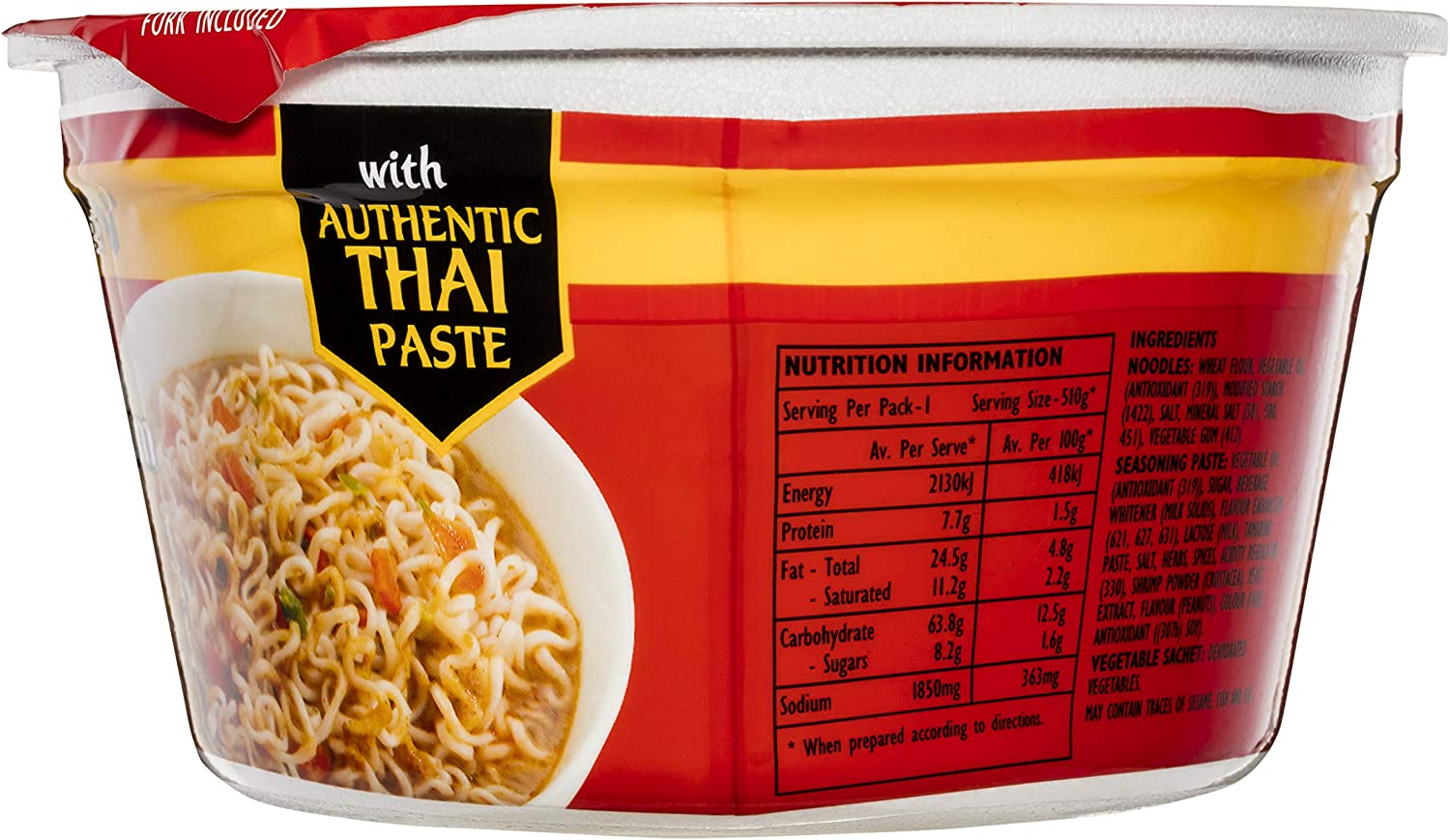 Suimin Suimin Noodle Bowl, 110 G, Tom-Yum image number 4