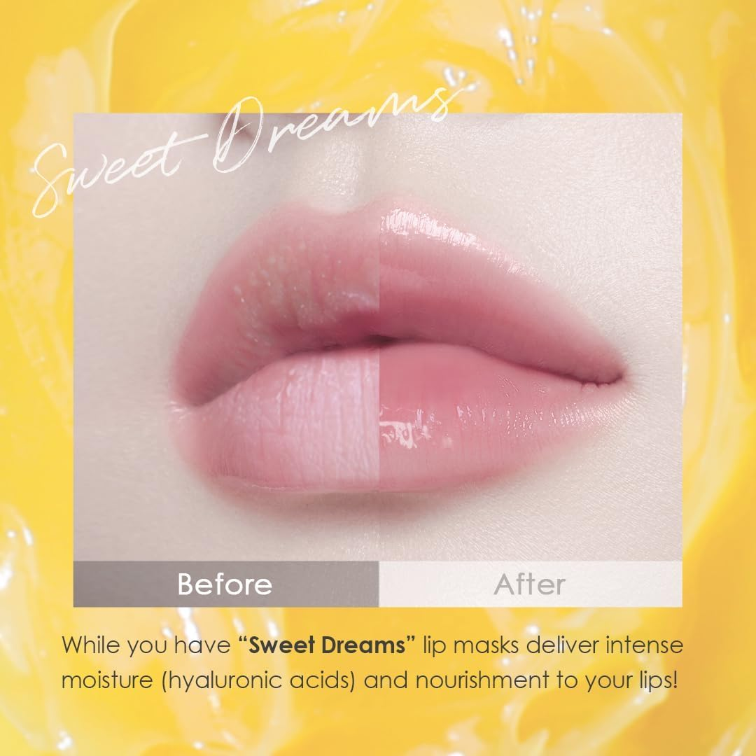 Sweet Dreams Lip Mask: Nourishing, Plumping and Hydrating Lip Balm |Lip Sleeping Mask | Hyaluronic Acids + Vitamin C + Shea Butter + Antioxidants | Yuzu - 0.7 Oz. image number 4
