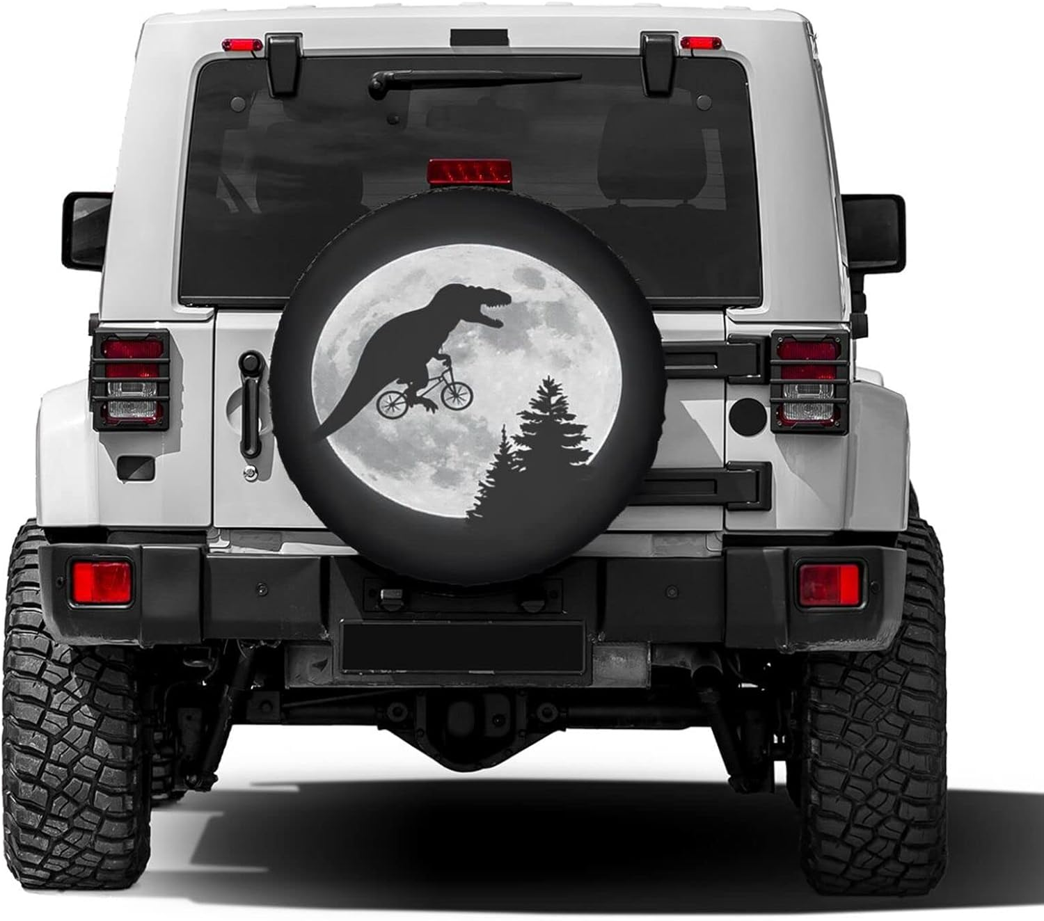 Delerain Dinosaur Spare Tire Covers Waterproof Dust-Proof Spare Wheel Cover Universal Fit for Jeep, Trailer, RV, SUV, Truck and Many Vehicle (17 Inch for Diameter 31"-33") image number 2