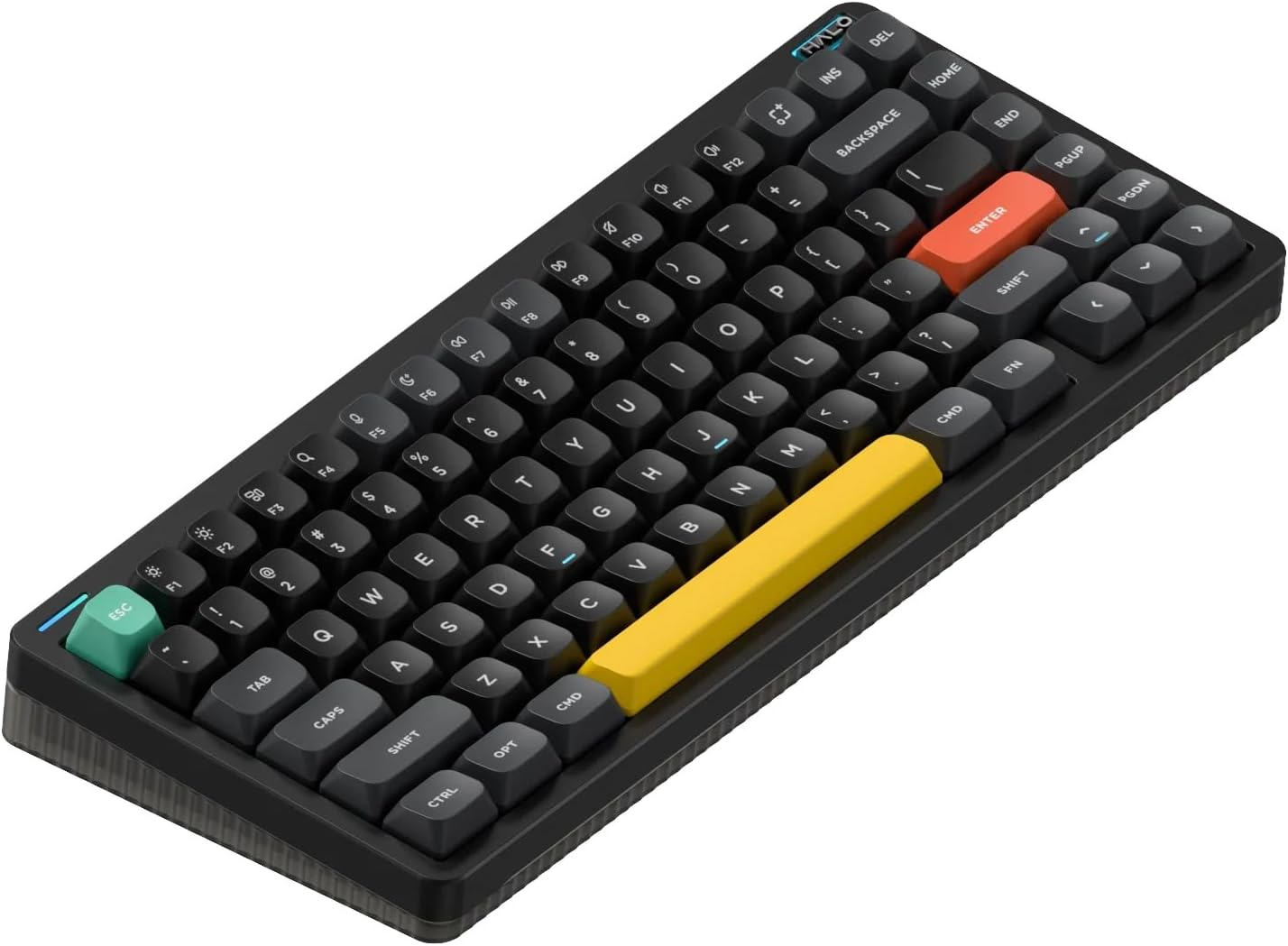 Nuphy Halo75 V2 Mechancial Gaming Kyeboard,75% Wireless Hot Swappable Bluetooth Keyboard,83 Kyes RGB Backlit Keyboard,Support Bluetooth/2.4Ghz/Usb-C (Blue, Mint (37Gf))