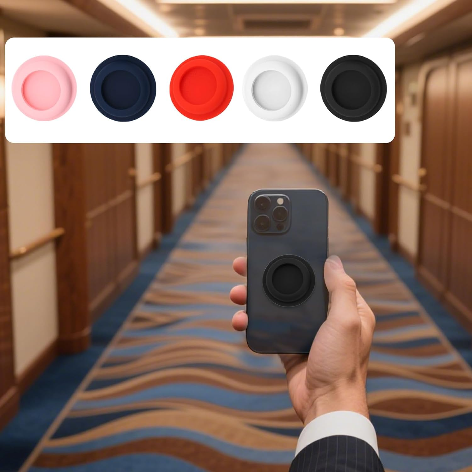 5Pcs Holder for Princess Cruise Medallion, Silicone Holders Cell Phone Accessories for Princess Medallion Compatible with Iphone Android image number 6