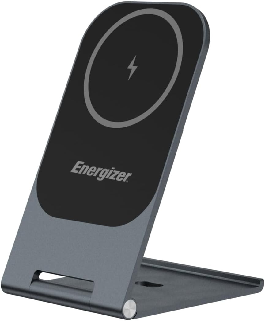 Energizer WCP102 Ultra Thin Wireless Charging Stand for Wireless Chargers, Magsafe, 15W Max, 3Mm, 180 Degree Adjustment, Aluminium Alloy image number 3